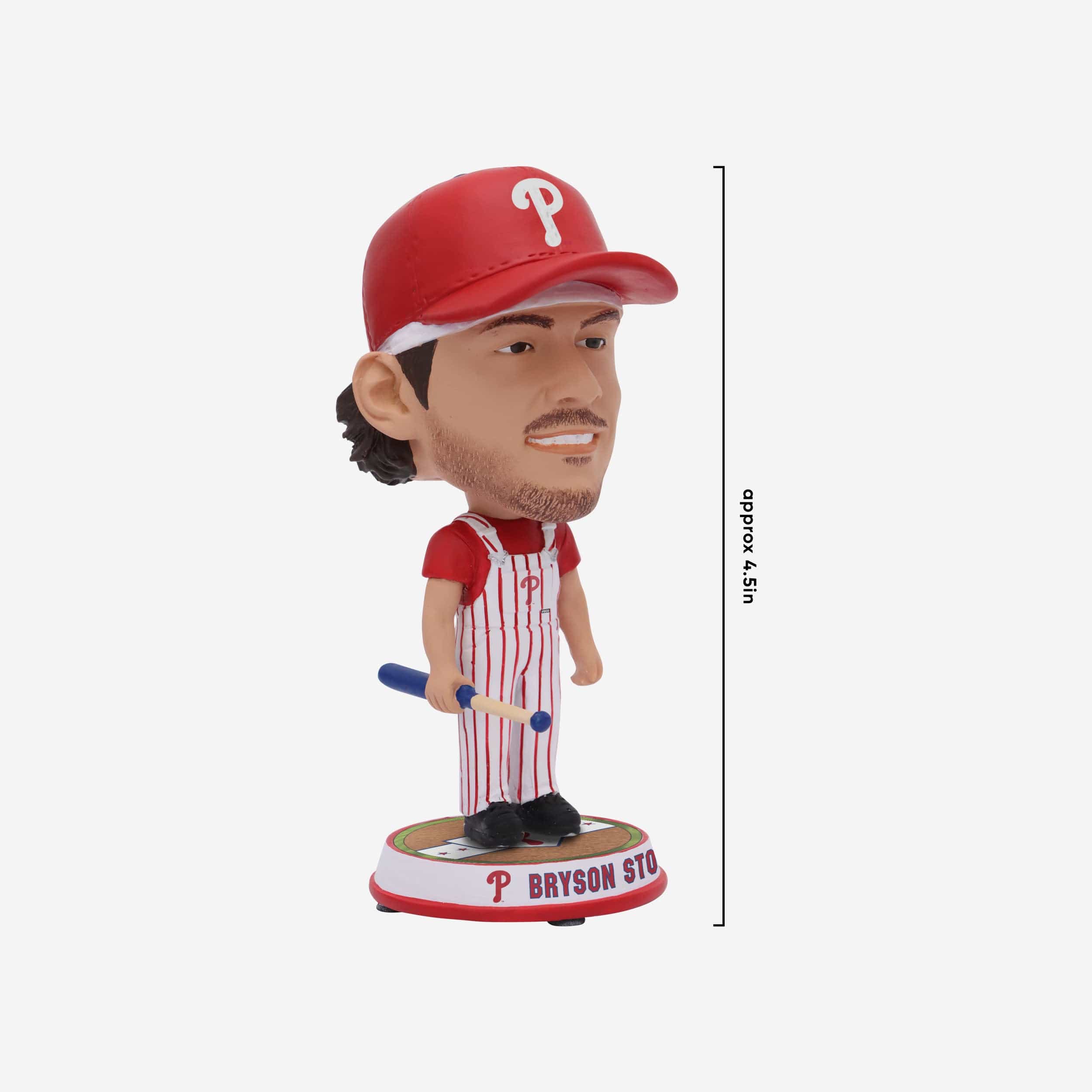 Bryson Stott Philadelphia Phillies Bib Overalls Mini Bighead Bobblehead - Image 3