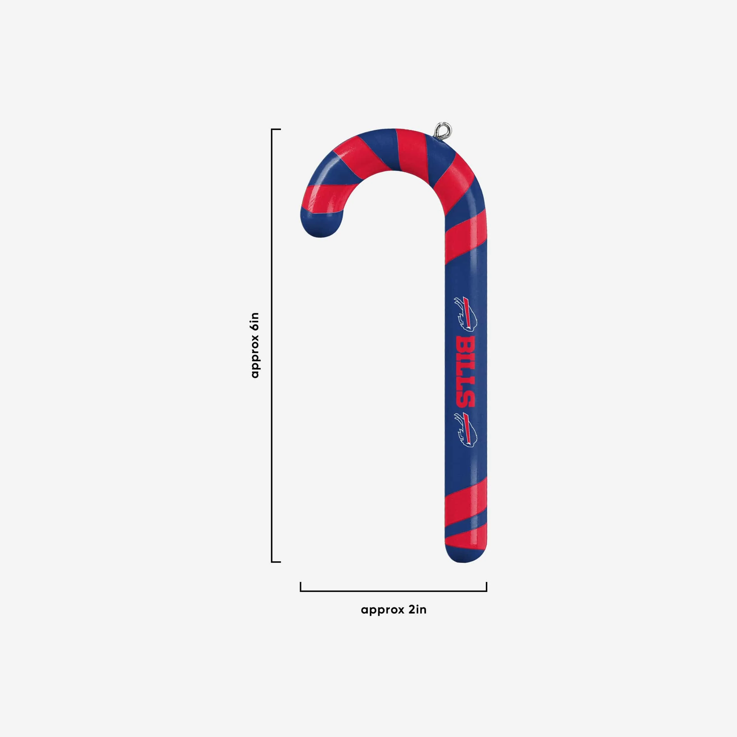 Buffalo Bills 12 Pack Candy Cane Ornament Set - Image 2