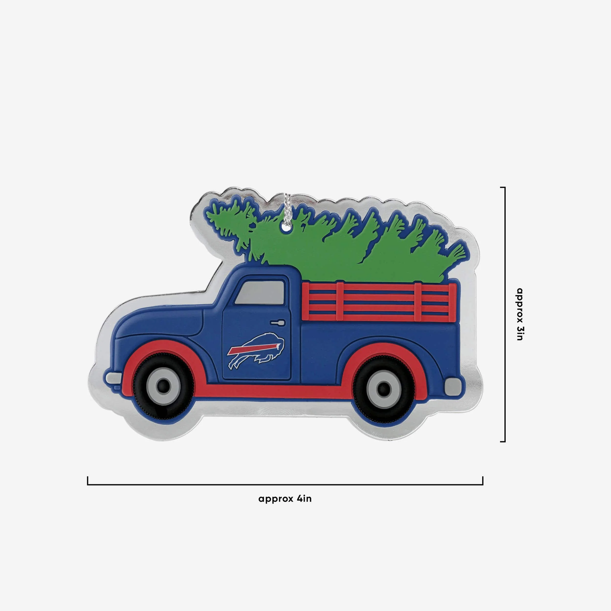 Buffalo Bills 2 Pack Flat Metal Truck Ornaments - Image 3