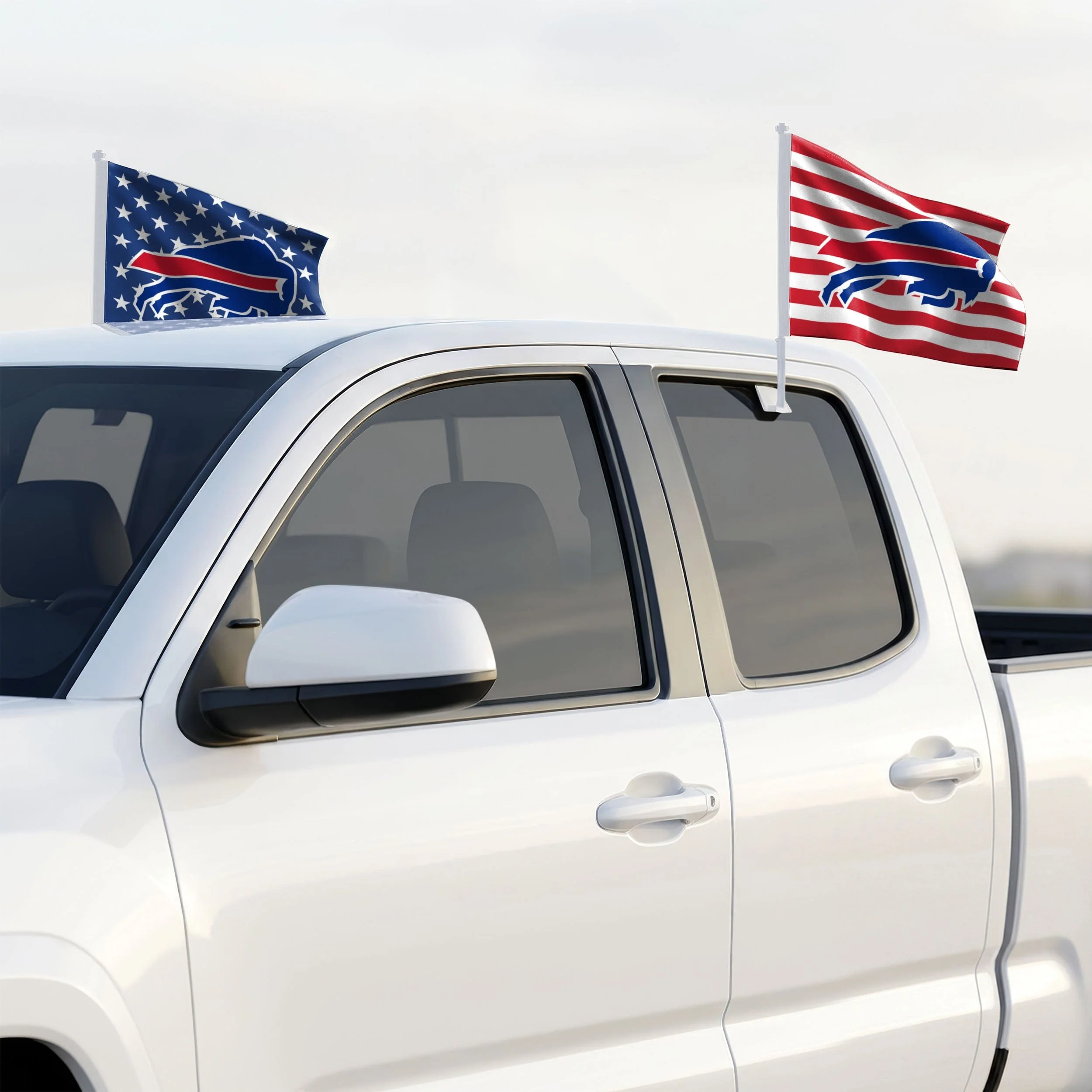Buffalo Bills 2 Pack Solid Americana Car Flag - Image 2