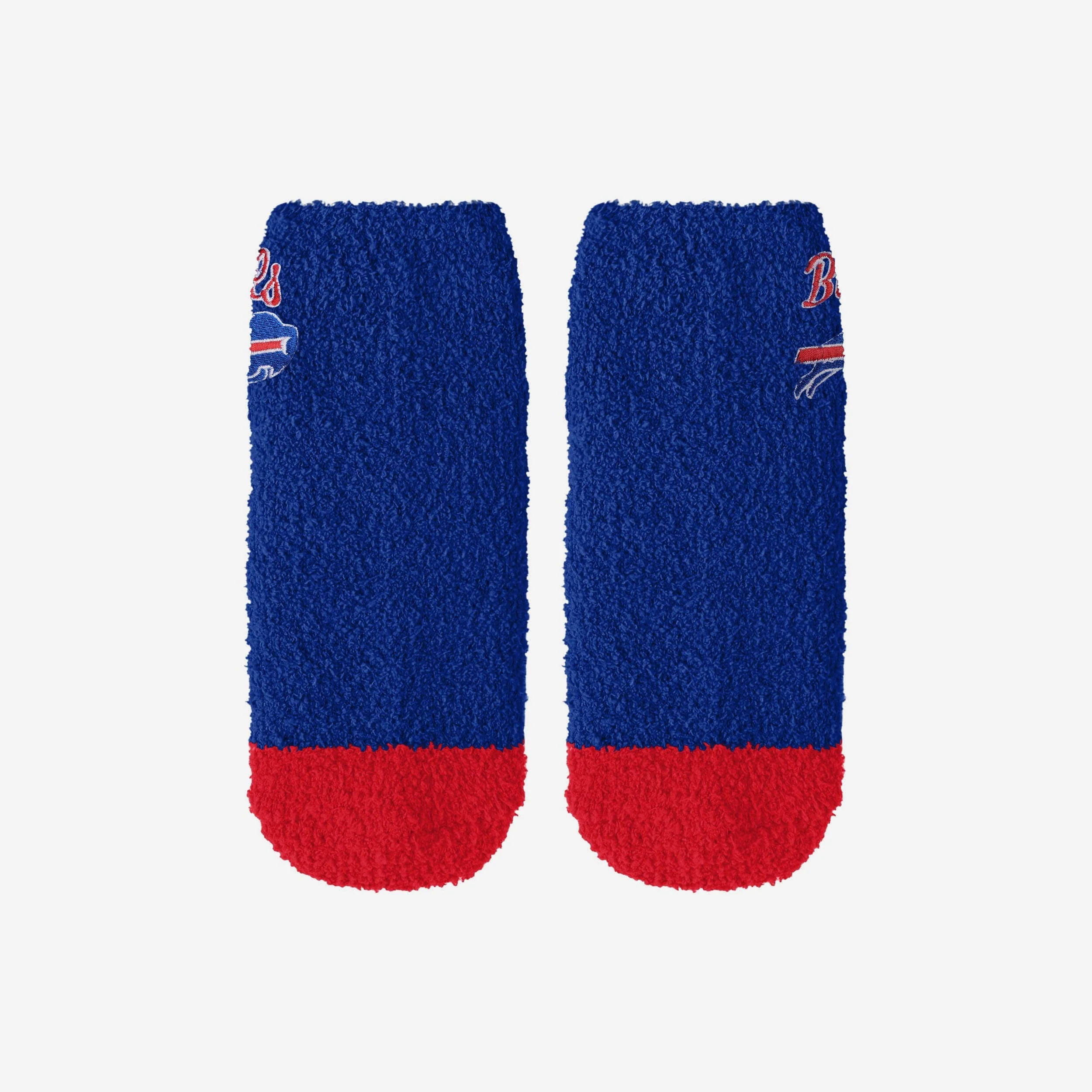 Buffalo Bills 2 Pack Womens Script Logo Fuzzy Ankle Socks - Image 4