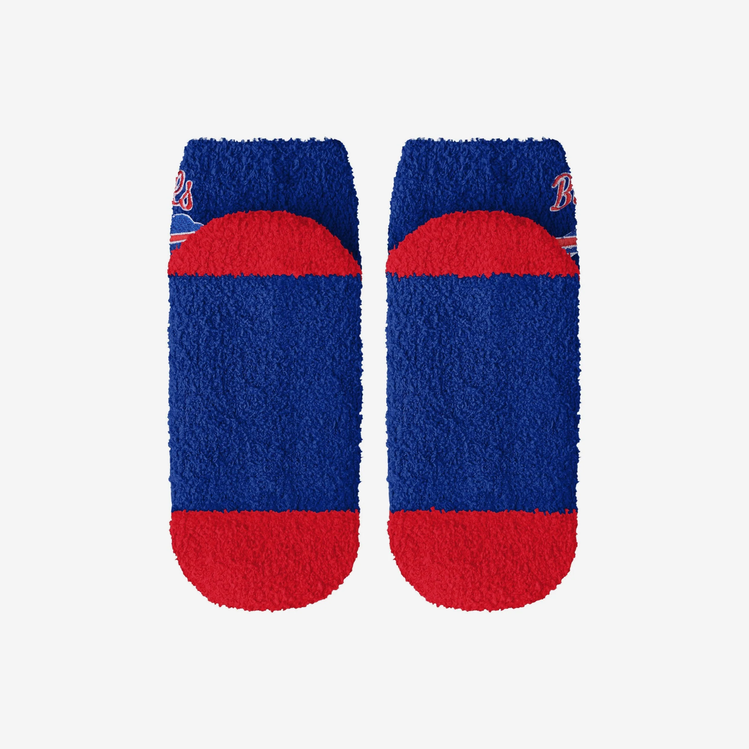 Buffalo Bills 2 Pack Womens Script Logo Fuzzy Ankle Socks - Image 5