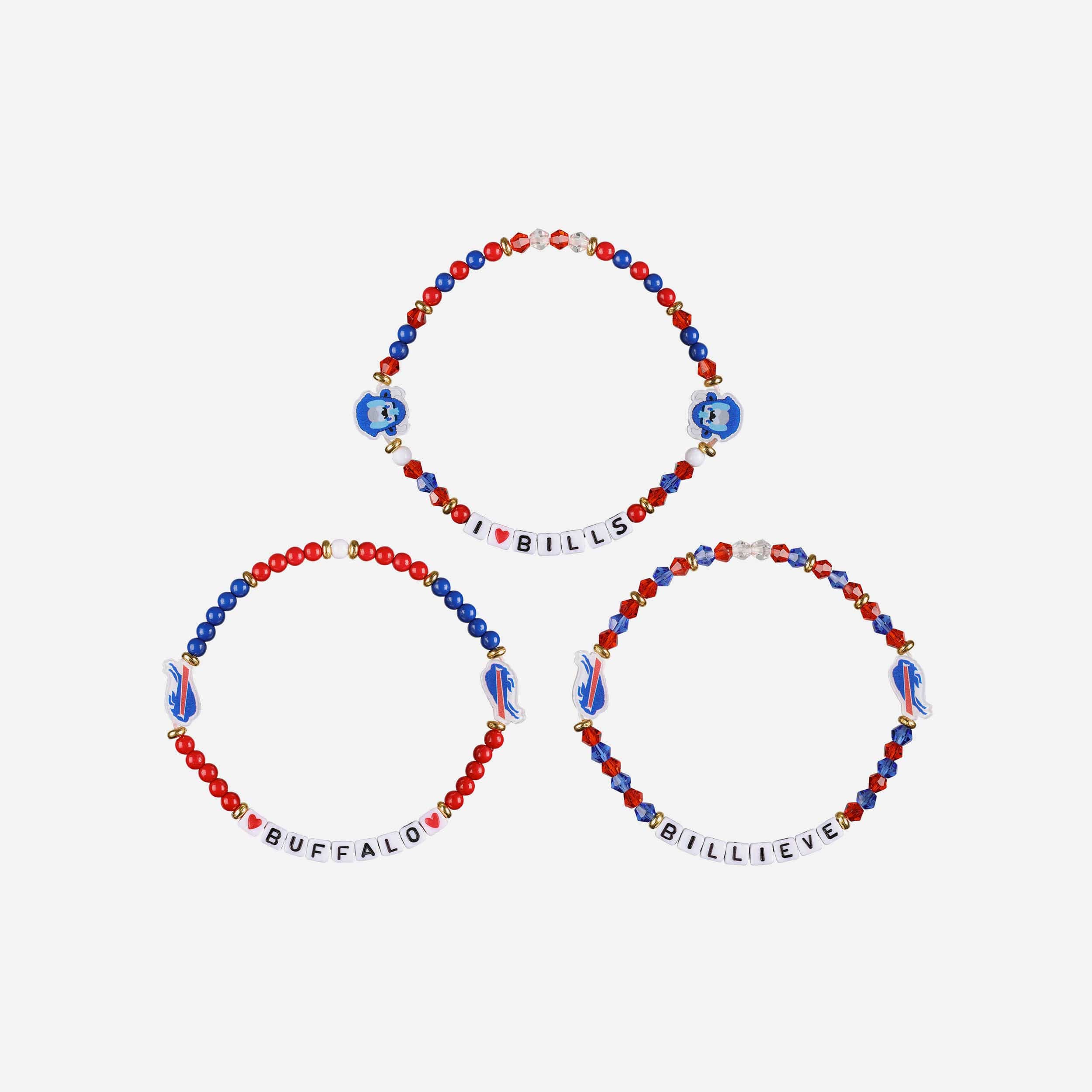Buffalo Bills 3 Pack Friendship Bracelet - Image 3