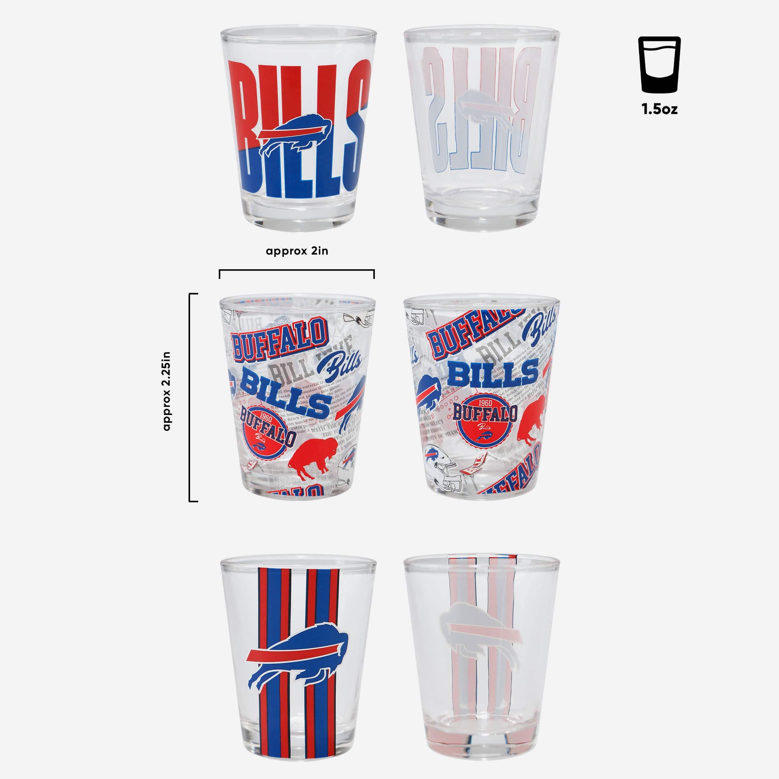 Buffalo Bills 3 Pack Shot Glass - Image 3