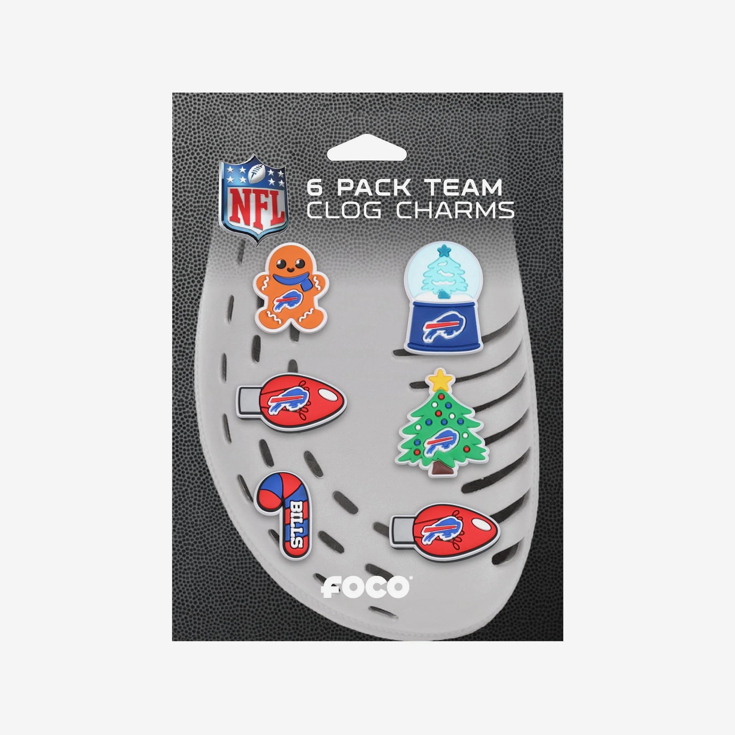 Buffalo Bills 6 Pack Holiday Team Clog Charms - Image 5