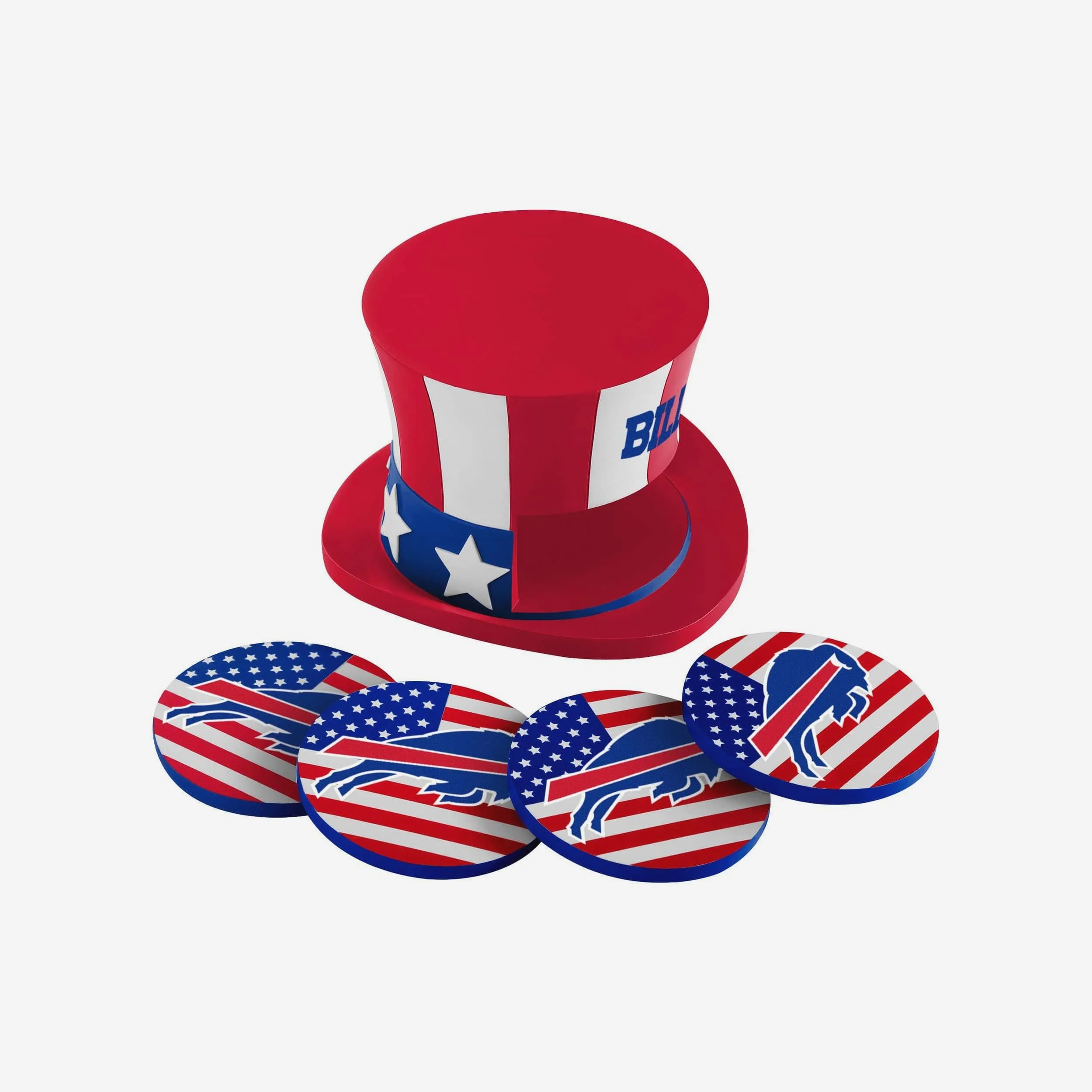 Buffalo Bills Americana Resin Coaster Set - Image 3