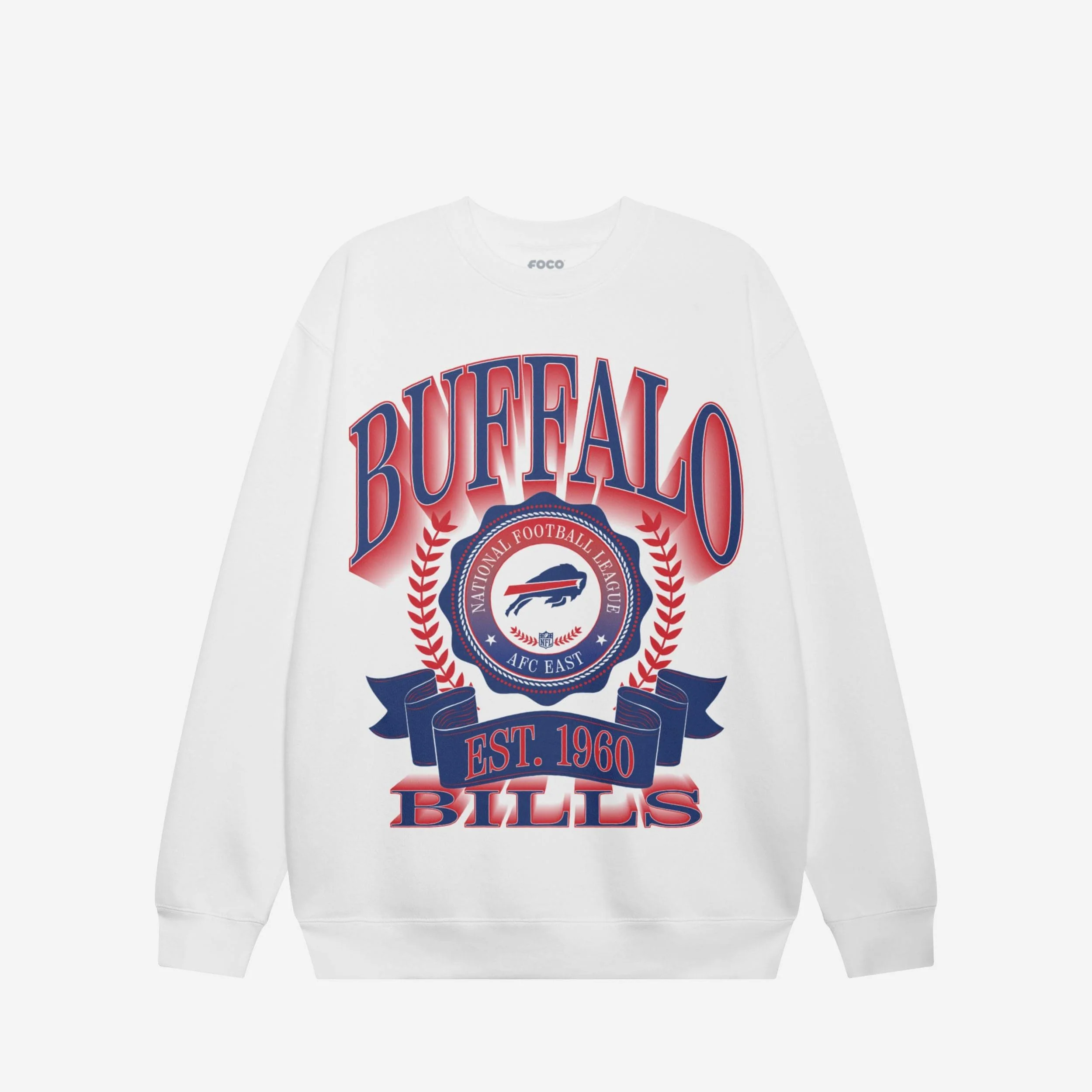 Buffalo Bills Banner Crest Crew Neck Sweatshirt - Image 3