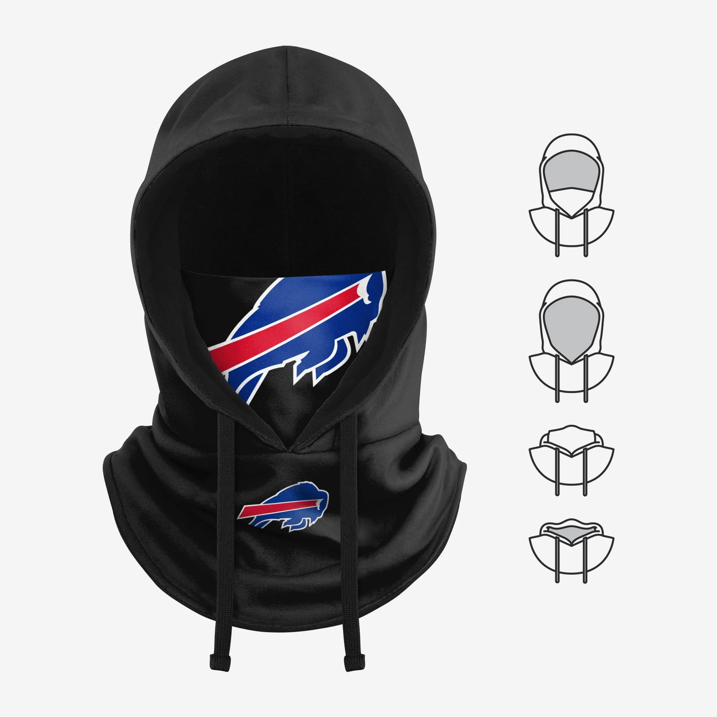 Buffalo Bills Black Drawstring Hooded Gaiter - Image 5