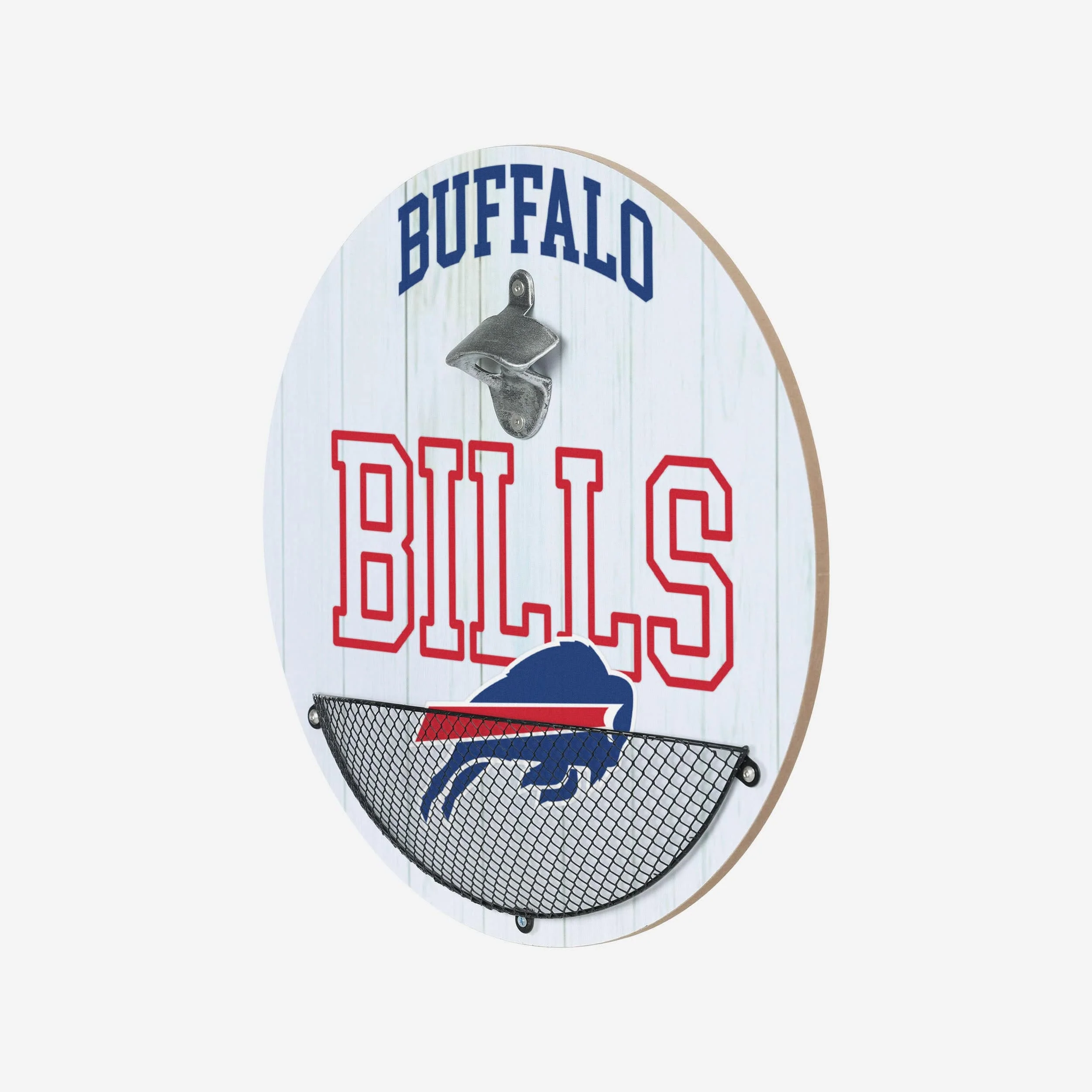 Buffalo Bills Bottle Opener Cap Catcher Wall Sign - Image 2