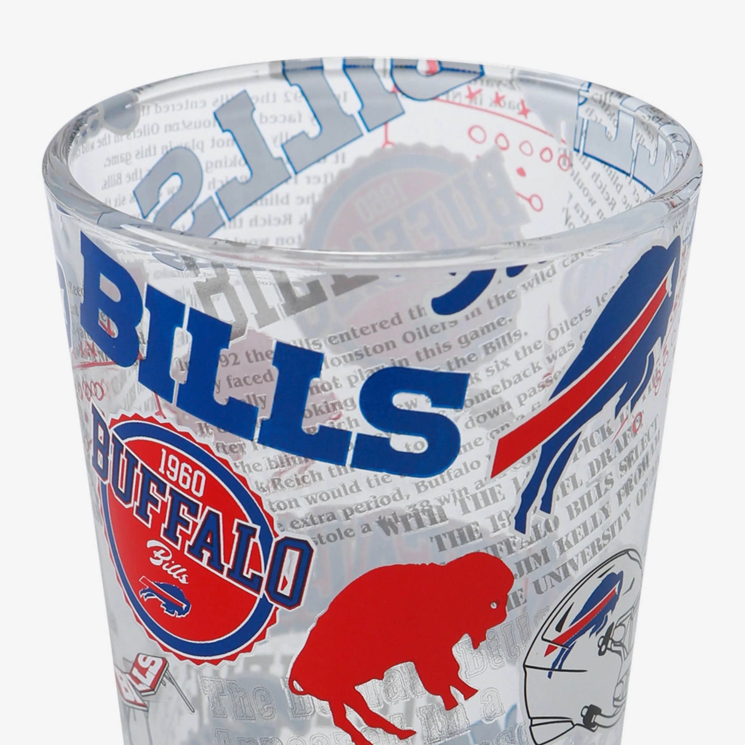 Buffalo Bills Historic Print Pint Glass - Image 4