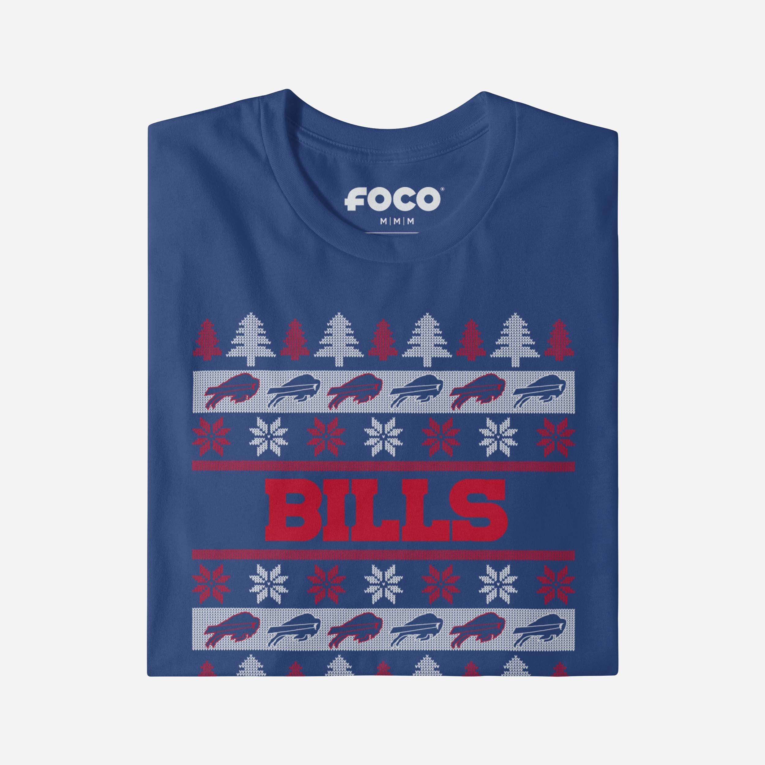 Buffalo Bills Holiday Sweater T-Shirt - Image 4