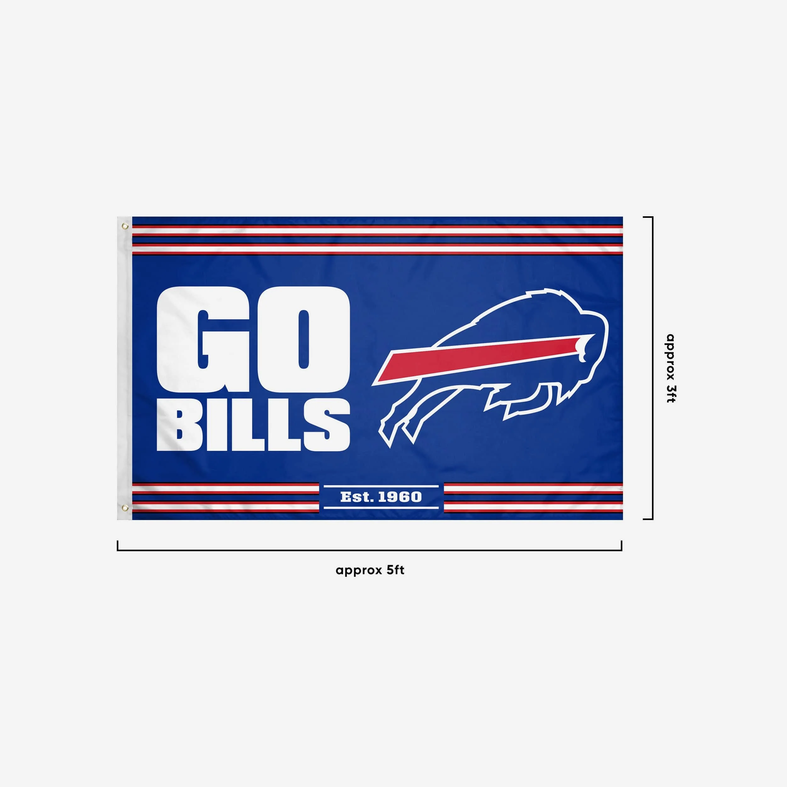 Buffalo Bills Horizontal Slogan Flag - Image 3