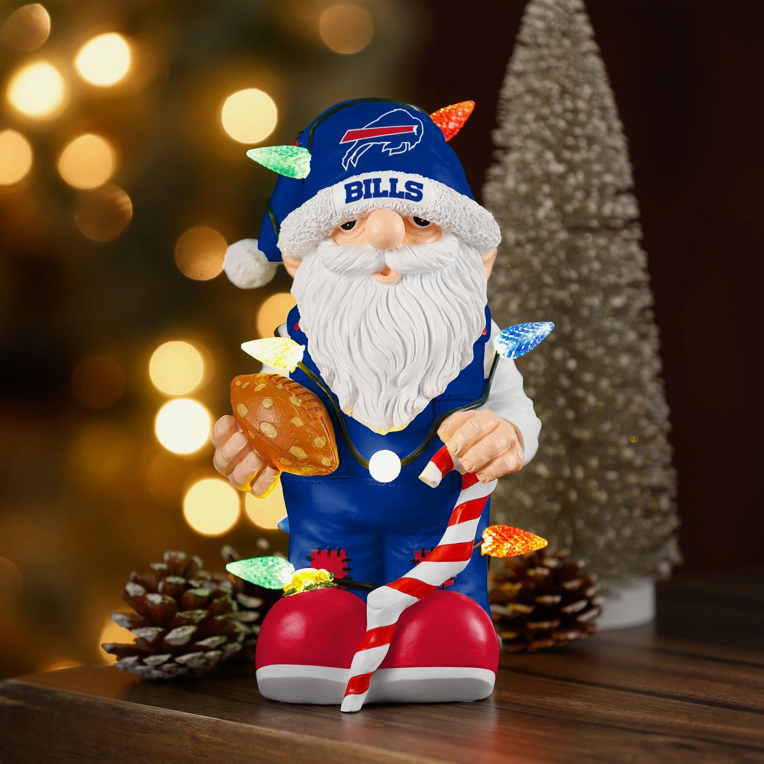 Buffalo Bills Light Up Holiday Gnome - Image 2