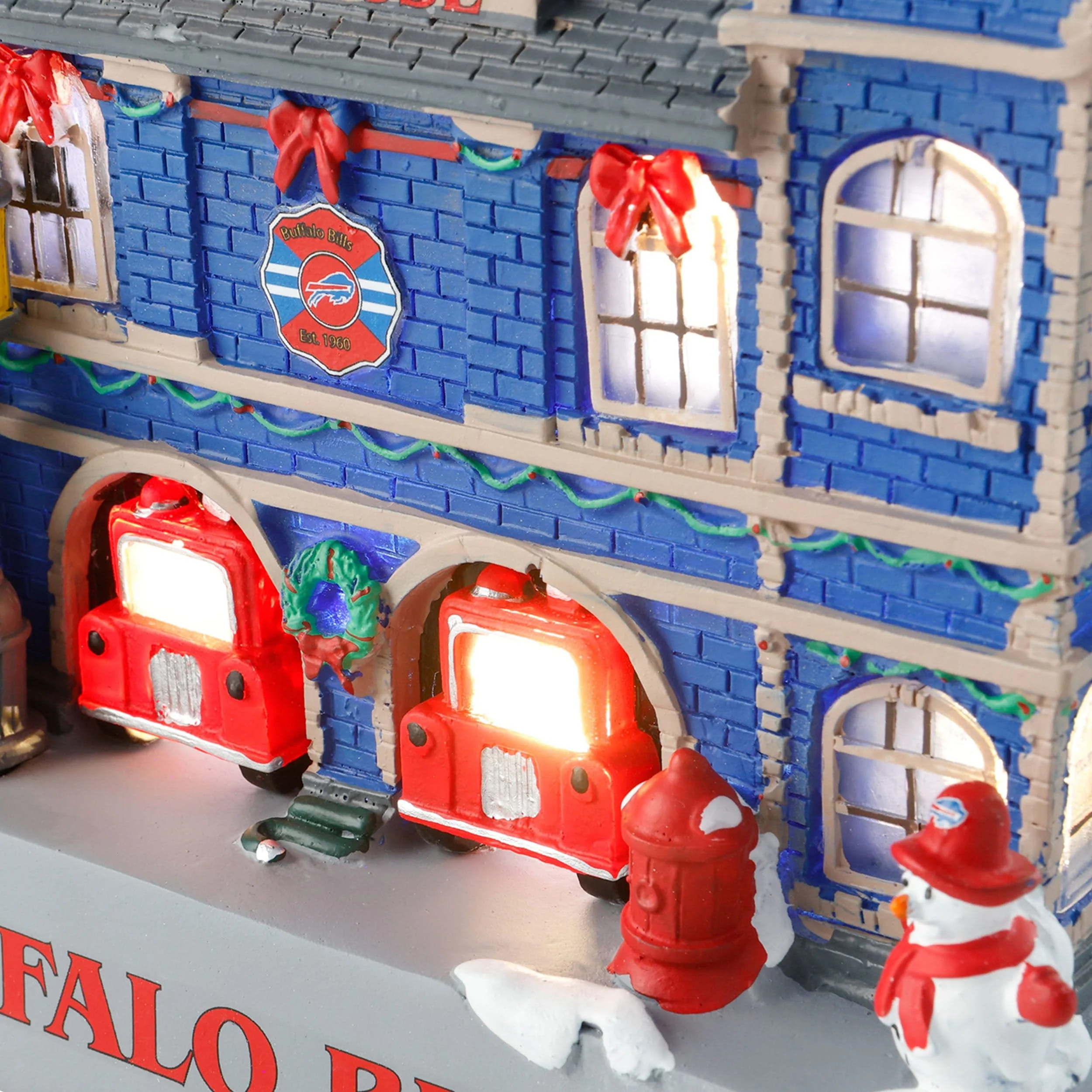 Buffalo Bills Light Up Resin Team Firehouse - Image 3