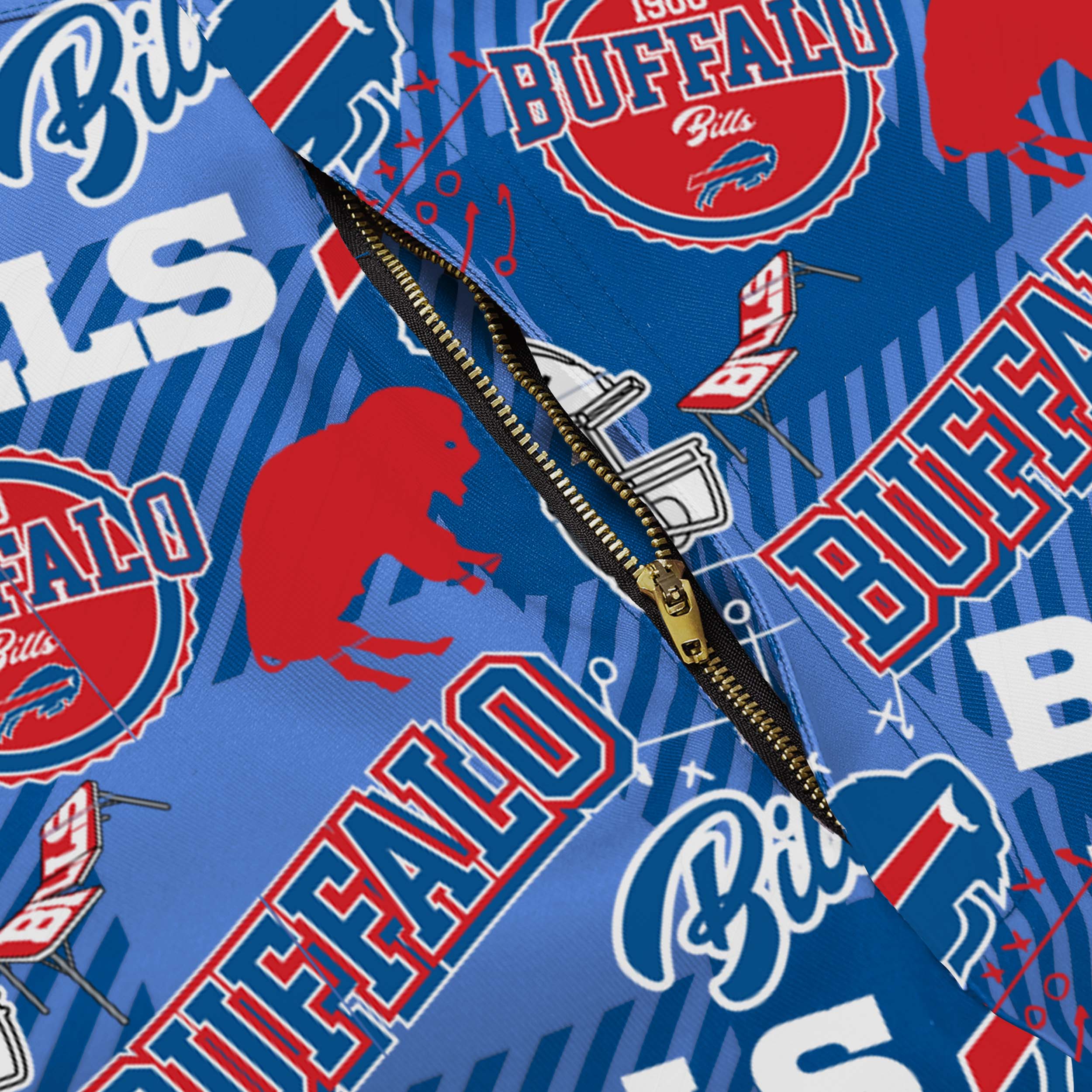 Buffalo Bills Mens Historic Print Bib Overalls - Image 6