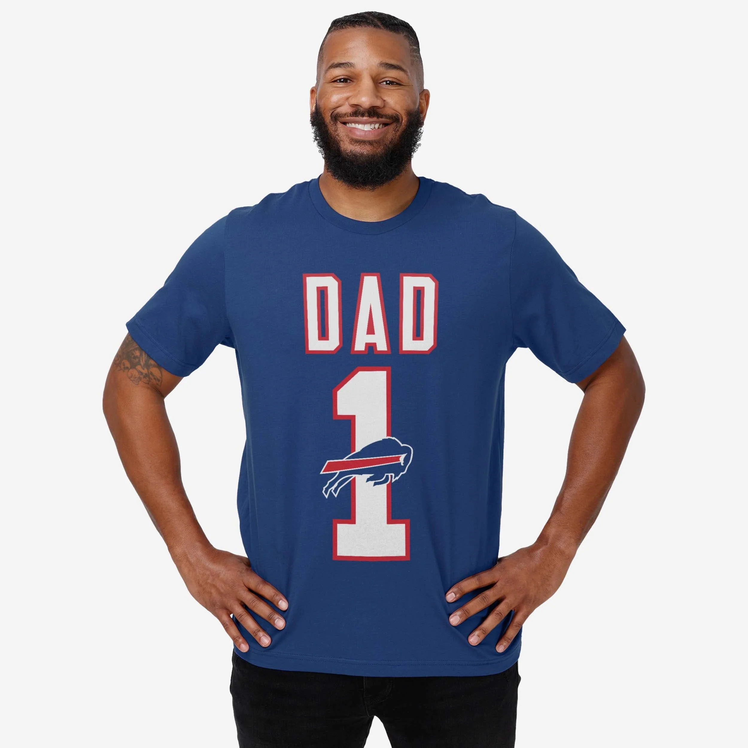 Buffalo Bills Number 1 Dad T-Shirt - Image 2