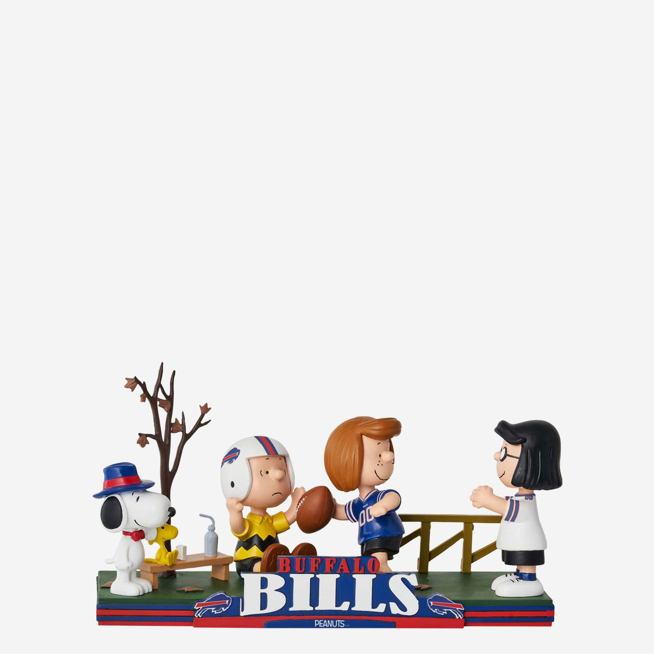 Buffalo Bills Peanuts Gang Mini Bobblehead Scene