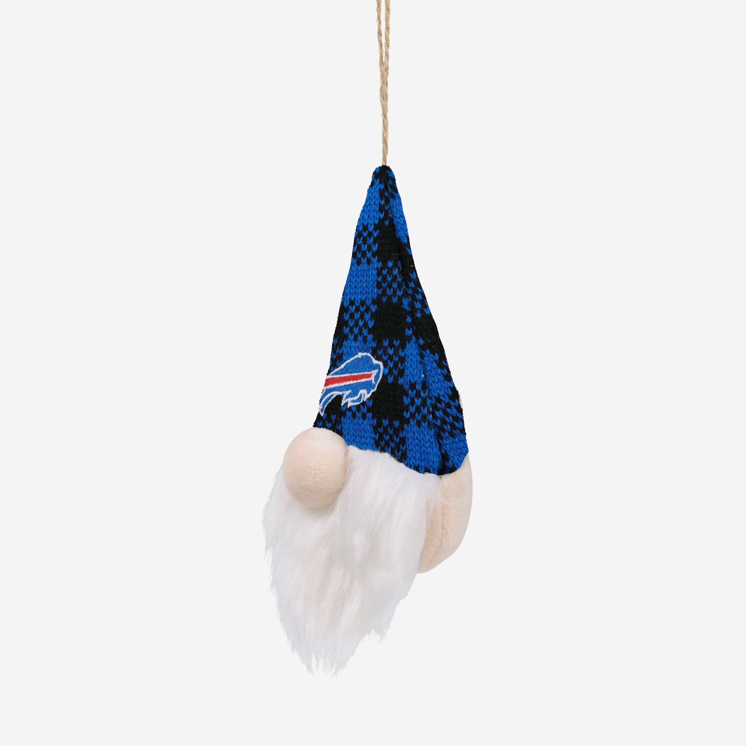 Buffalo Bills Plaid Hat Plush Gnome Ornament - Image 2