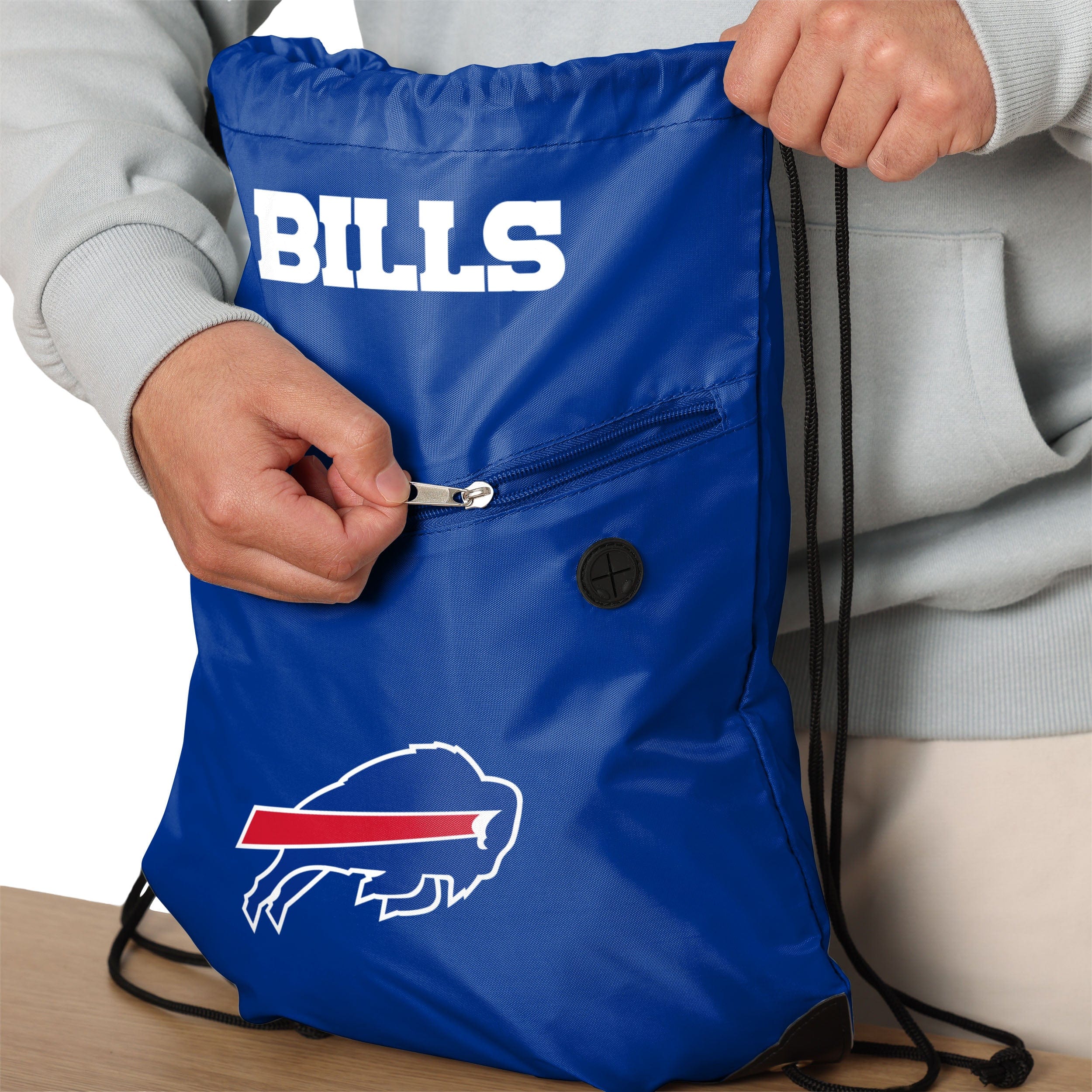 Buffalo Bills Pocket Drawstring Backpack - Image 4
