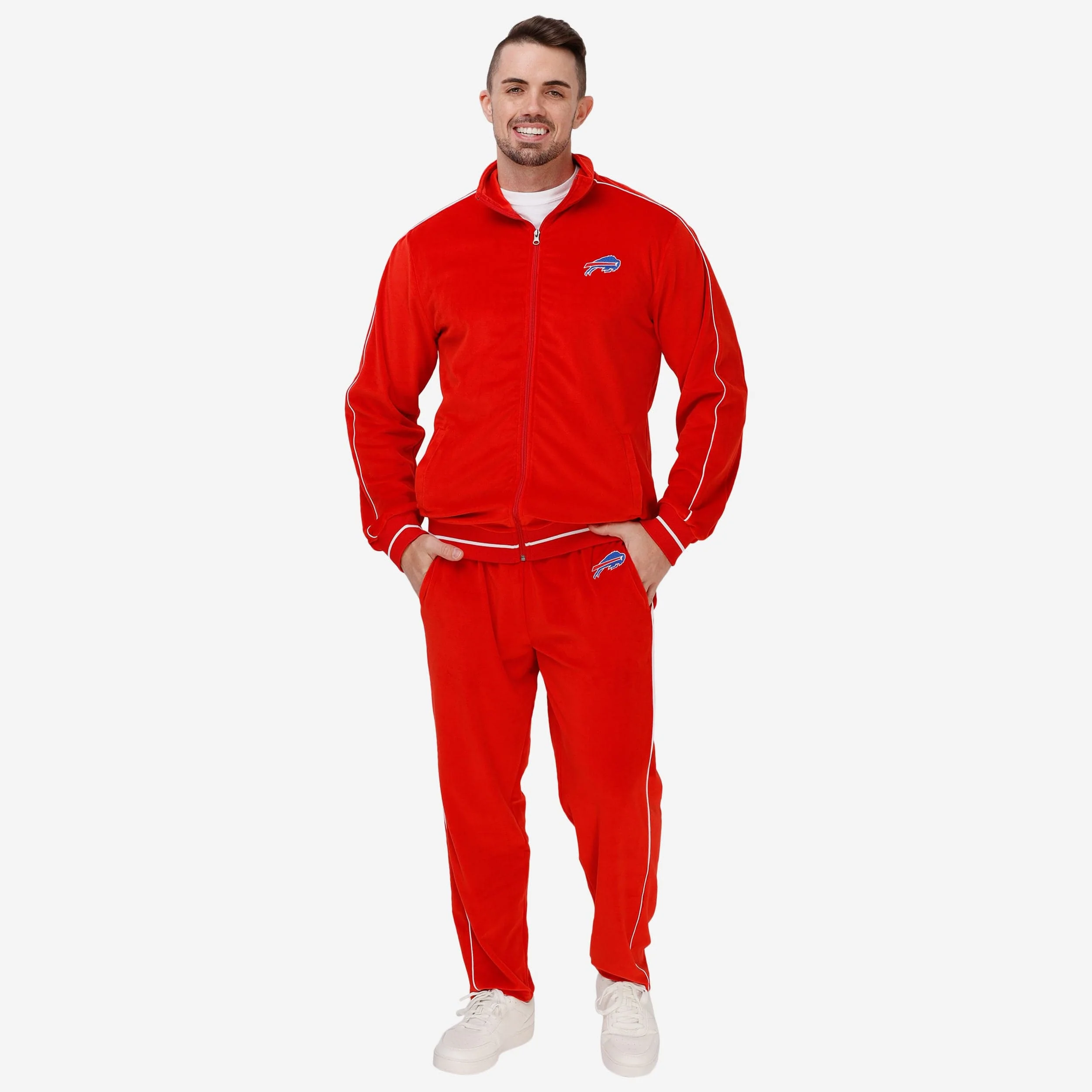 Buffalo Bills Red Velour Pants - Image 5