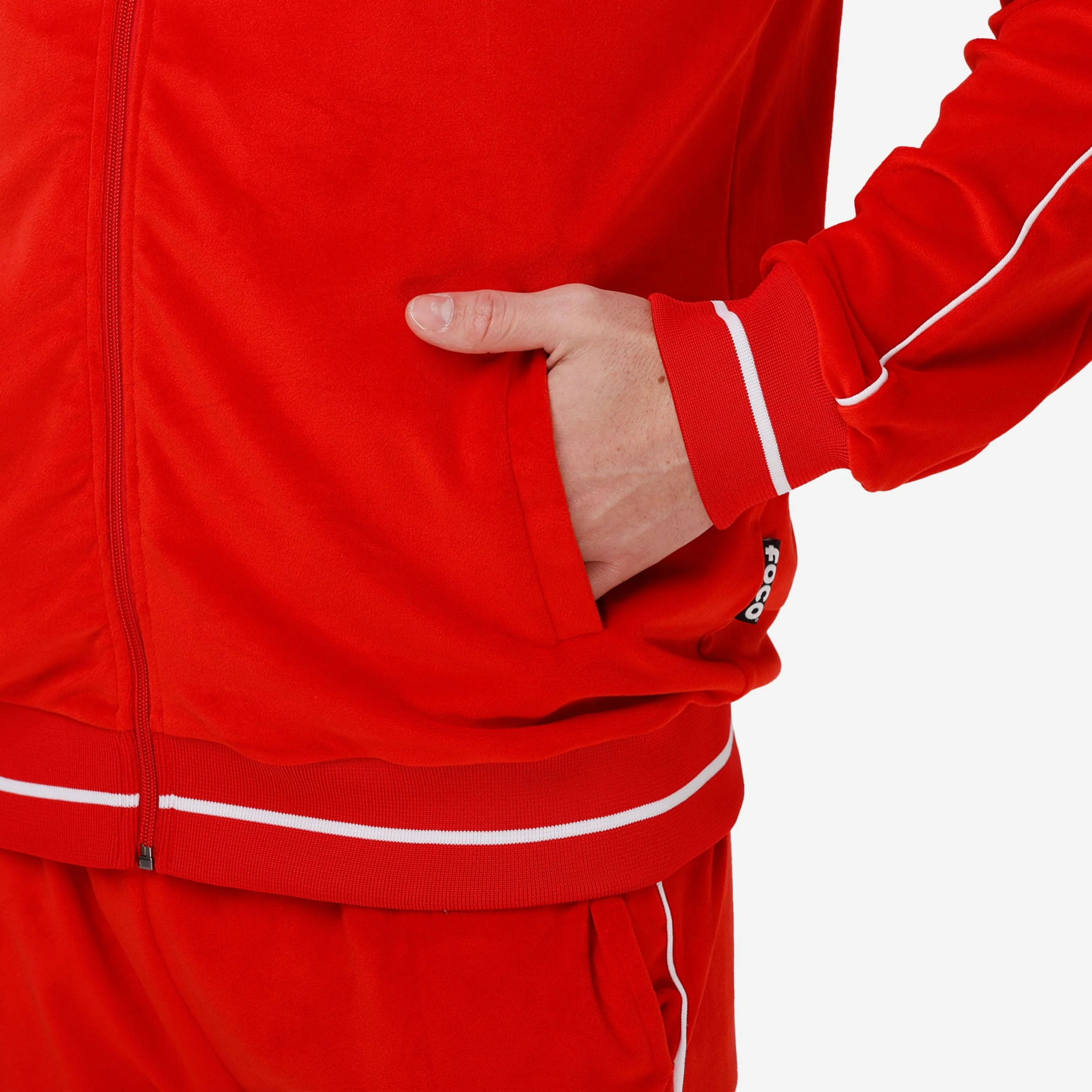 Buffalo Bills Red Velour Zip Up Top - Image 4