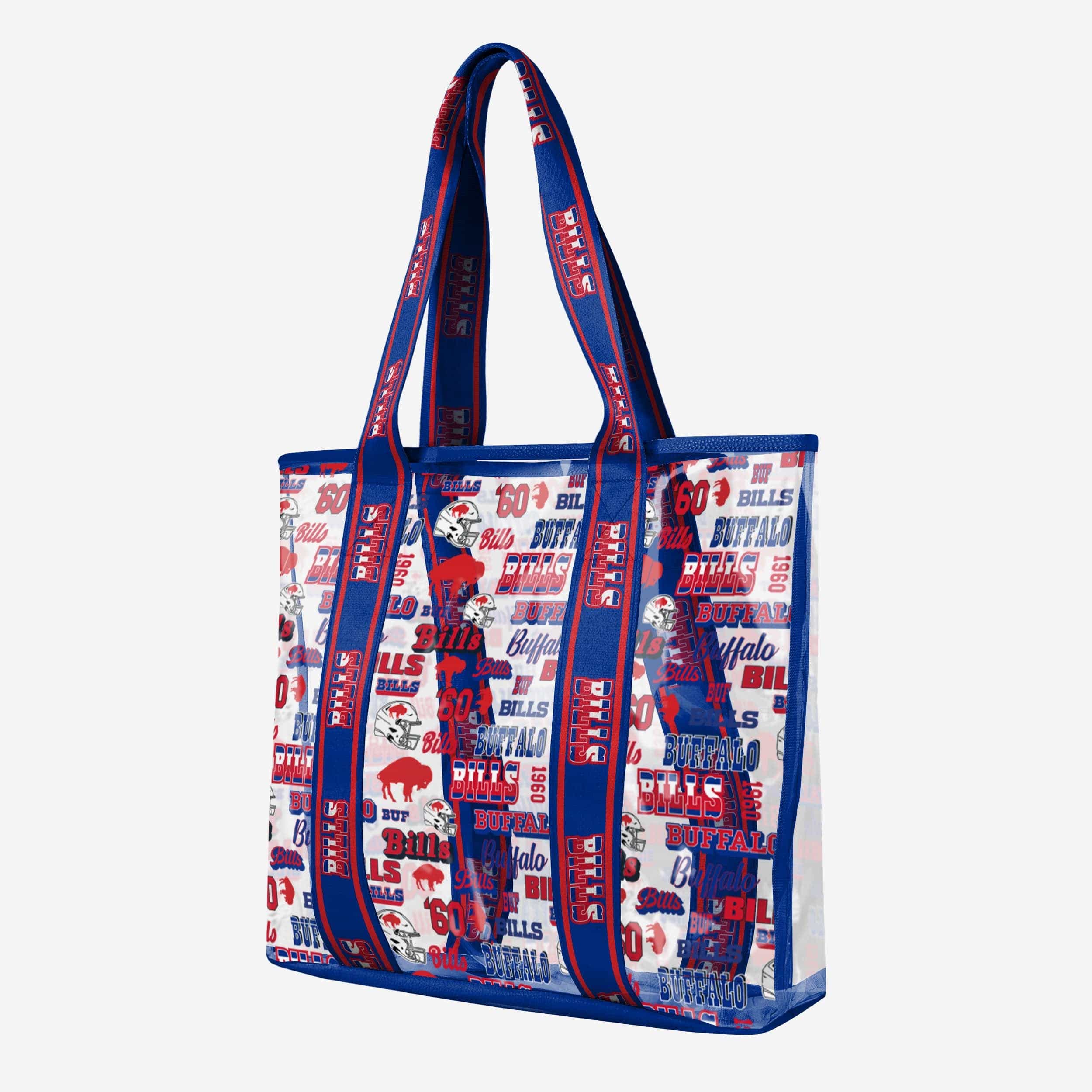 Buffalo Bills Repeat Retro Print Clear Tote Bag - Image 2