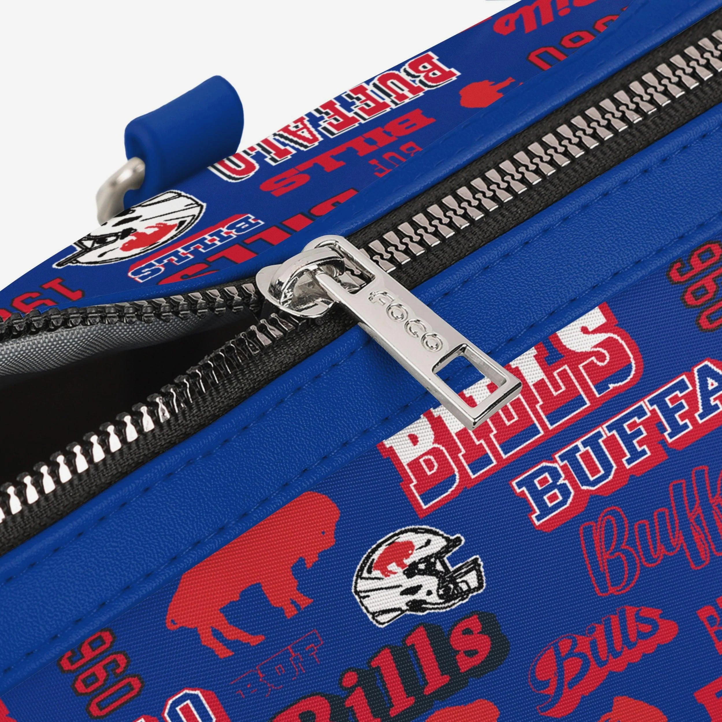 Buffalo Bills Repeat Retro Print Nylon Medium Barrel Bag - Image 5