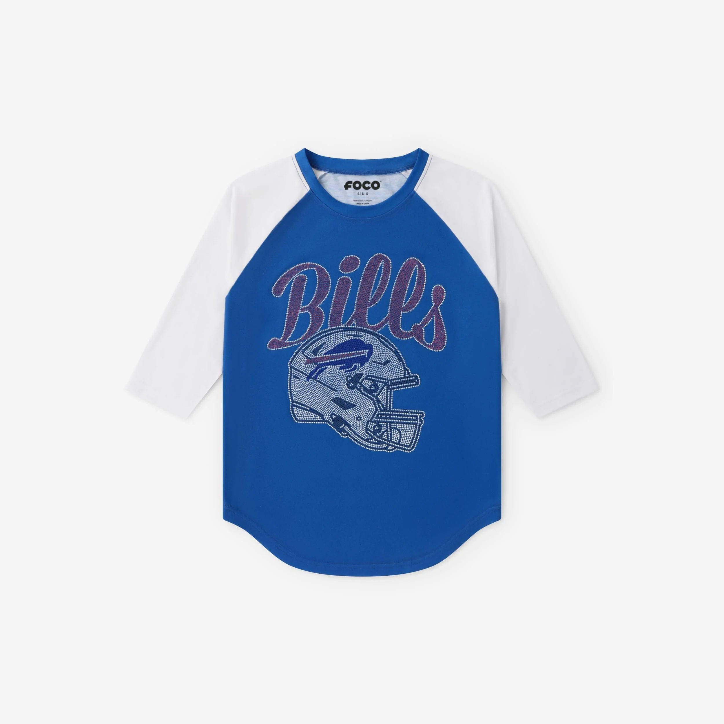 Buffalo Bills Rhinestone Raglan T-Shirt - Image 4