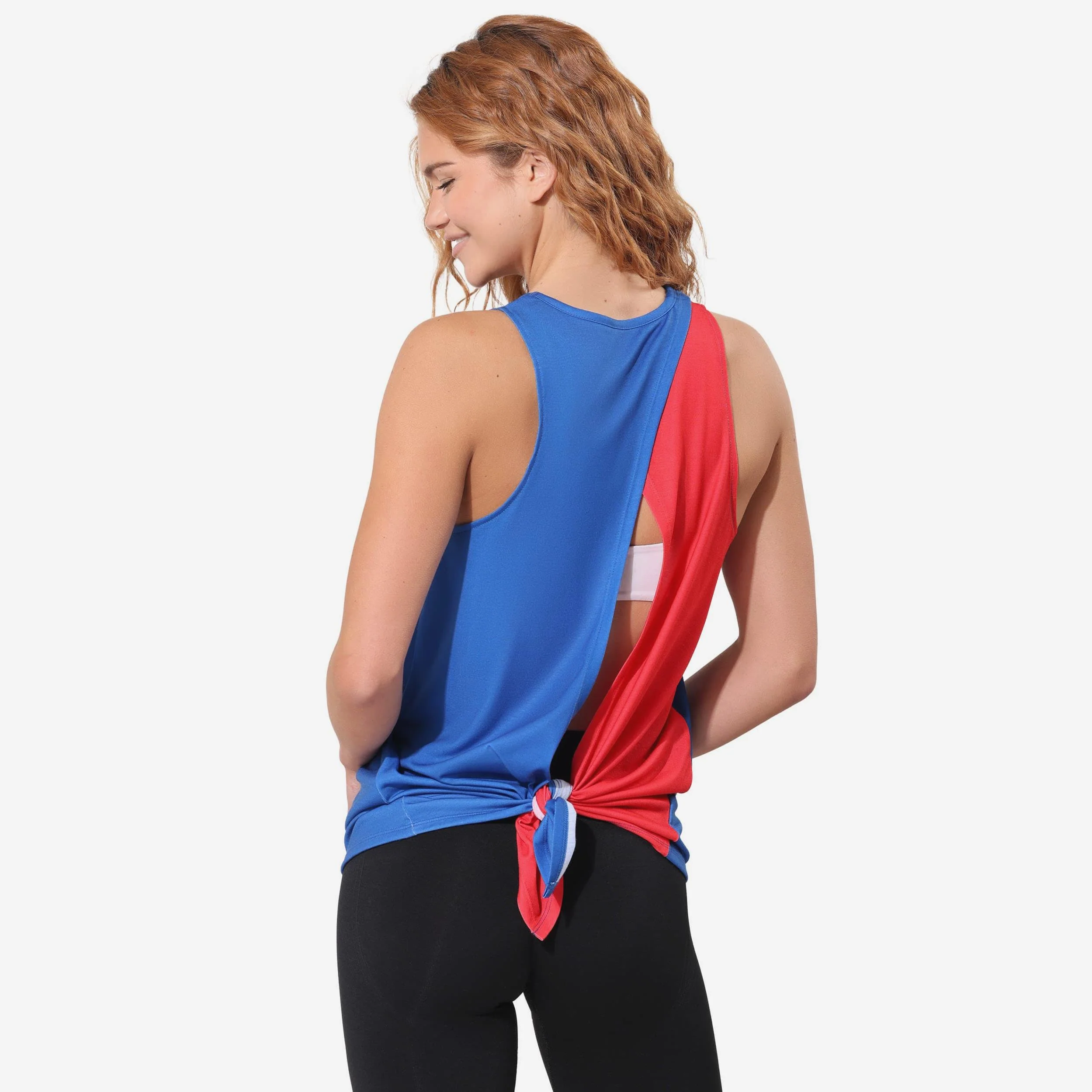 Buffalo Bills Rhinestone Tie-Breaker Sleeveless Top - Image 3