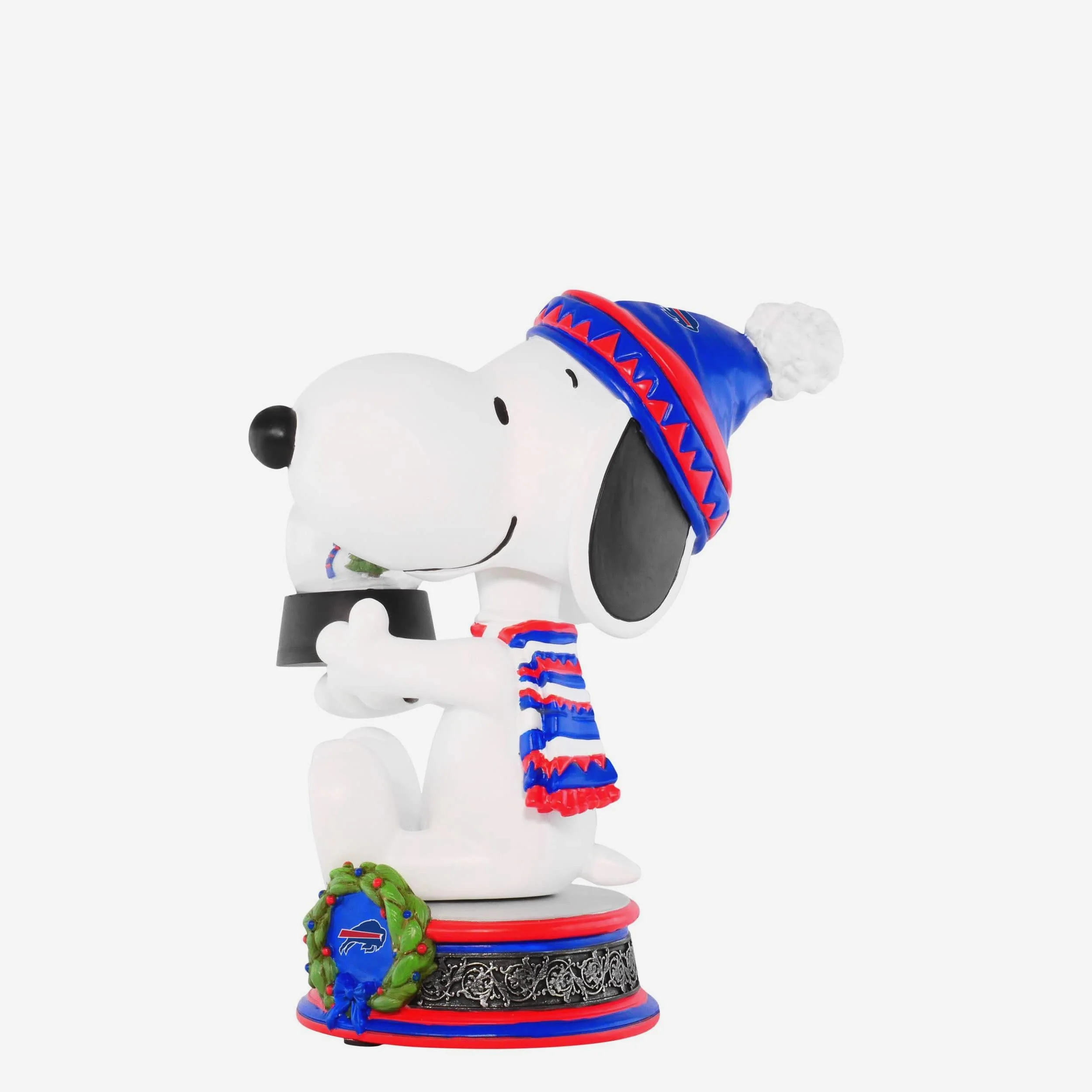Buffalo Bills Snoopy Peanuts Snow Globe Bobblehead - Image 4