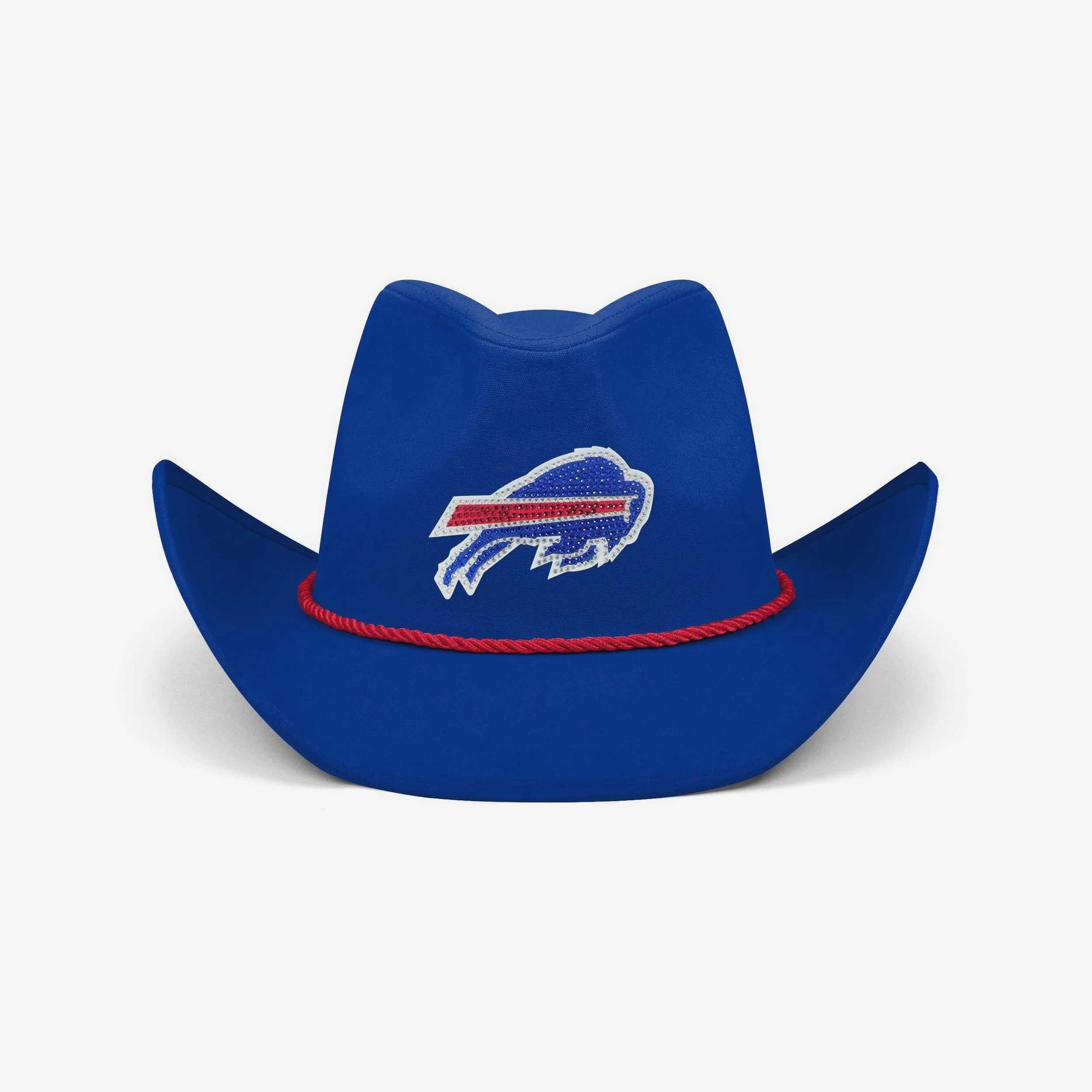 Buffalo Bills Team Color Rhinestone Logo Cowboy Hat - Image 3