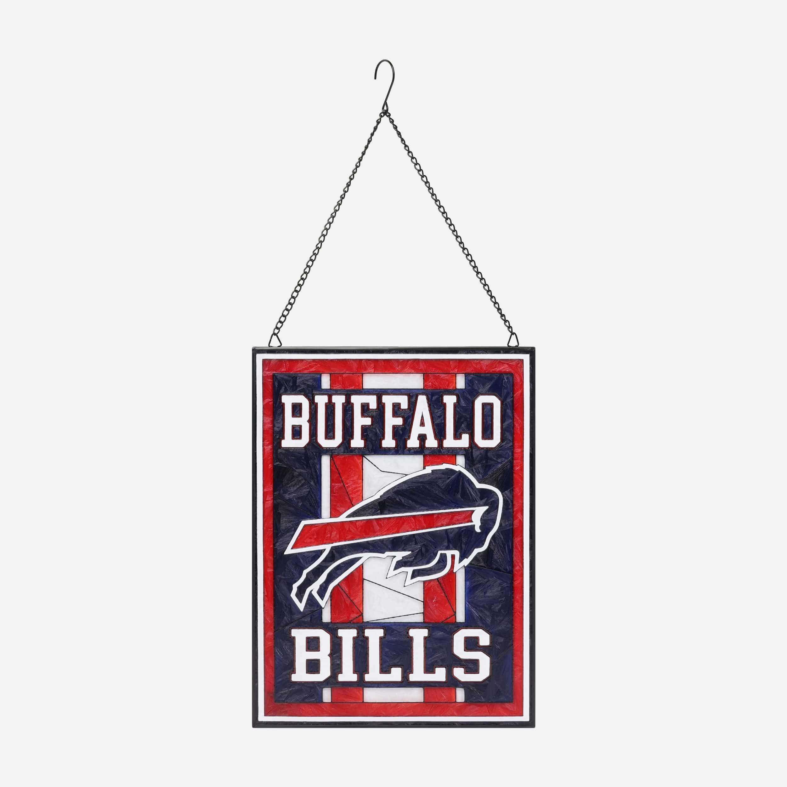 Buffalo Bills Team Stripe Stain Glass Sign