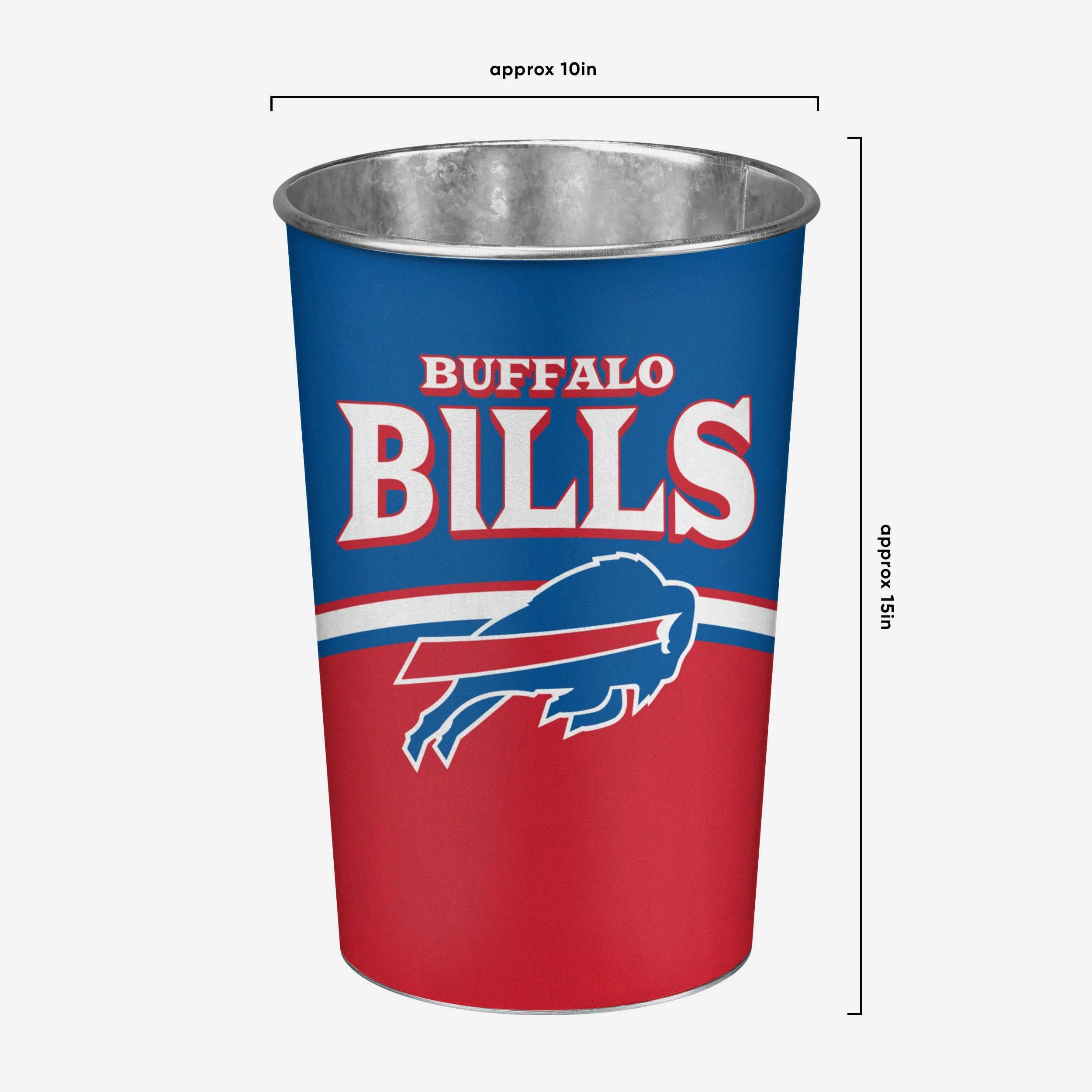 Buffalo Bills Team Stripe Trash Can - Image 4
