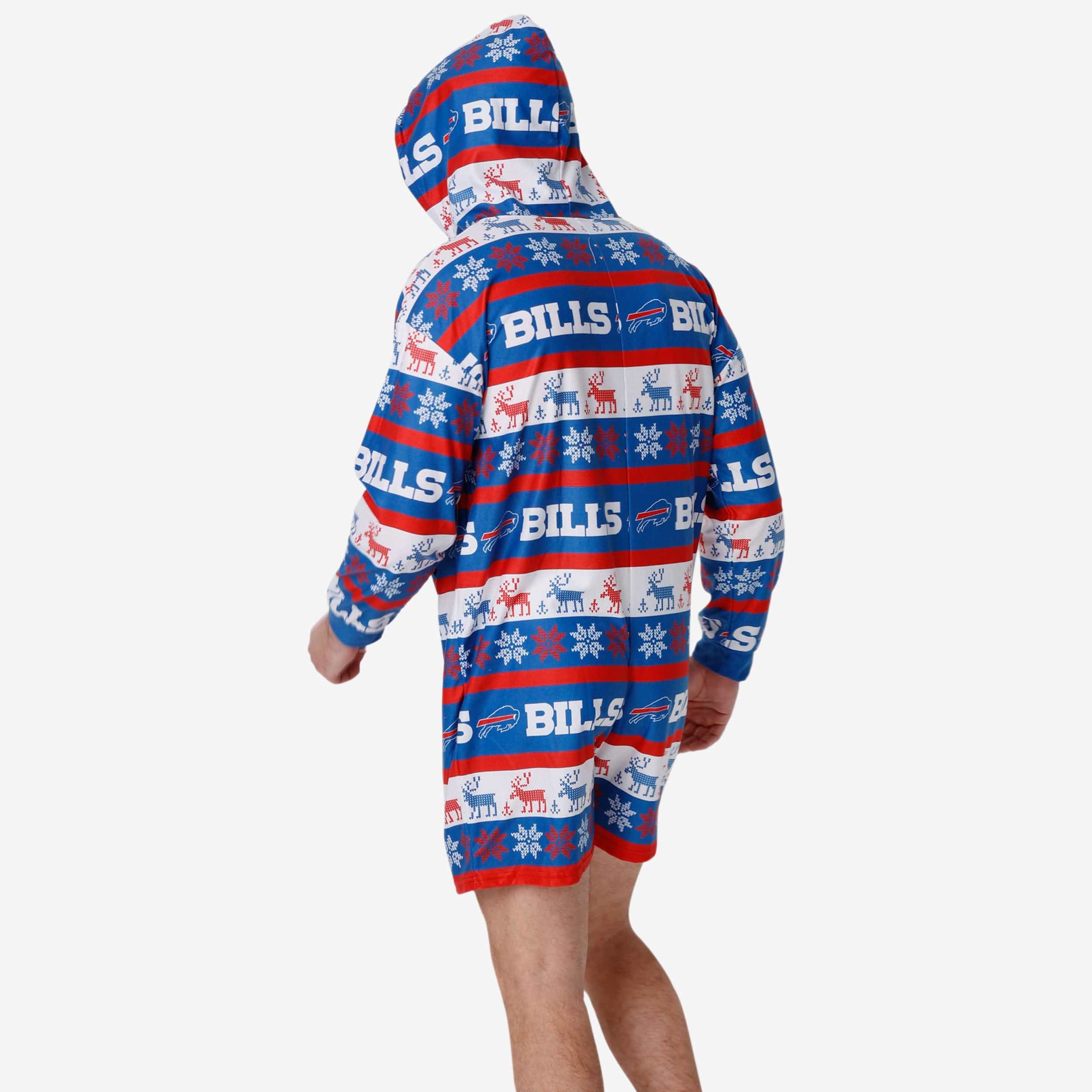 Buffalo Bills Ugly Short One Piece Pajamas - Image 2