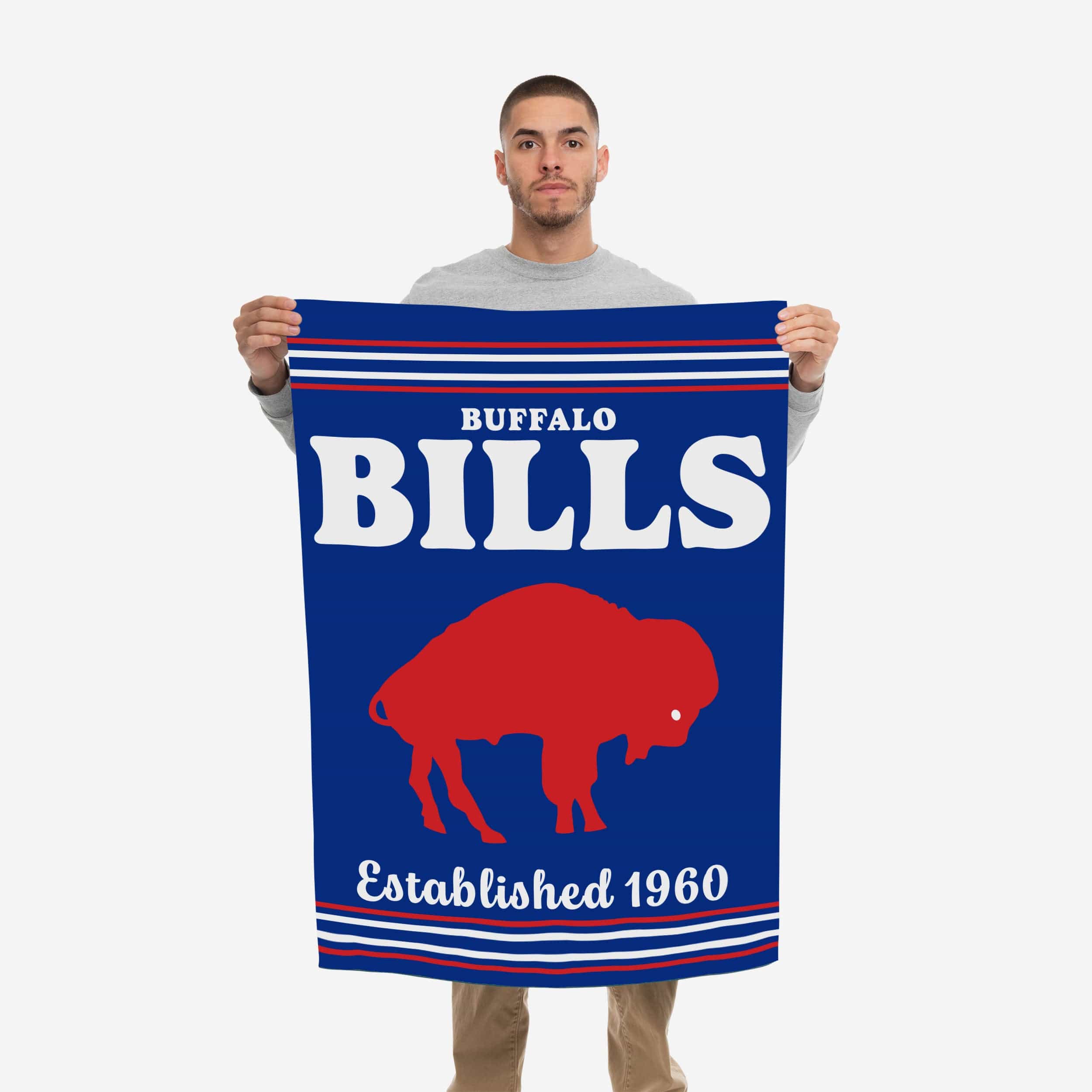 Buffalo Bills Vertical Retro Flag - Image 2