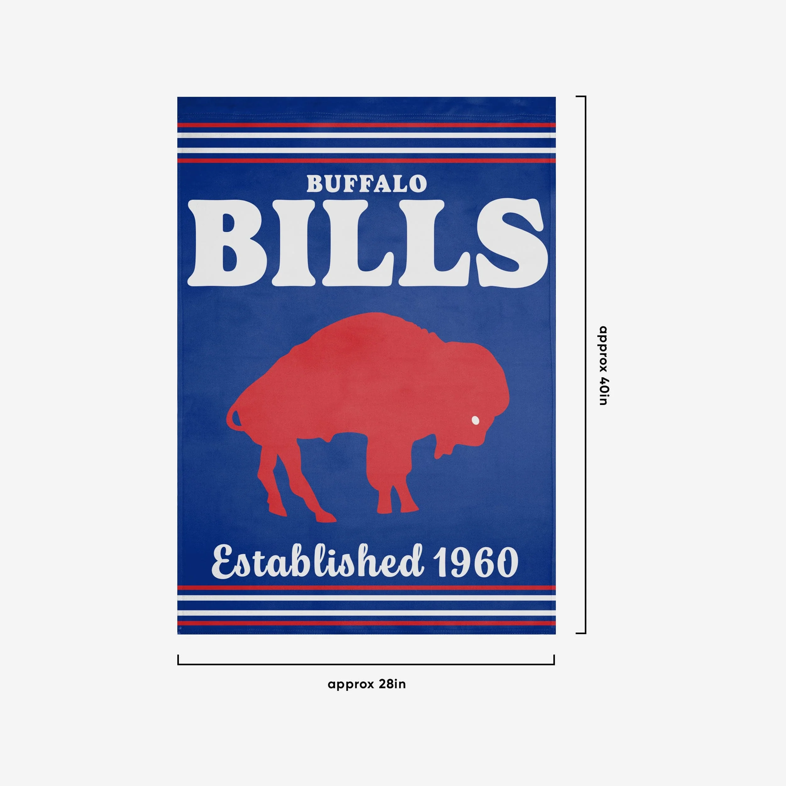 Buffalo Bills Vertical Retro Flag - Image 3