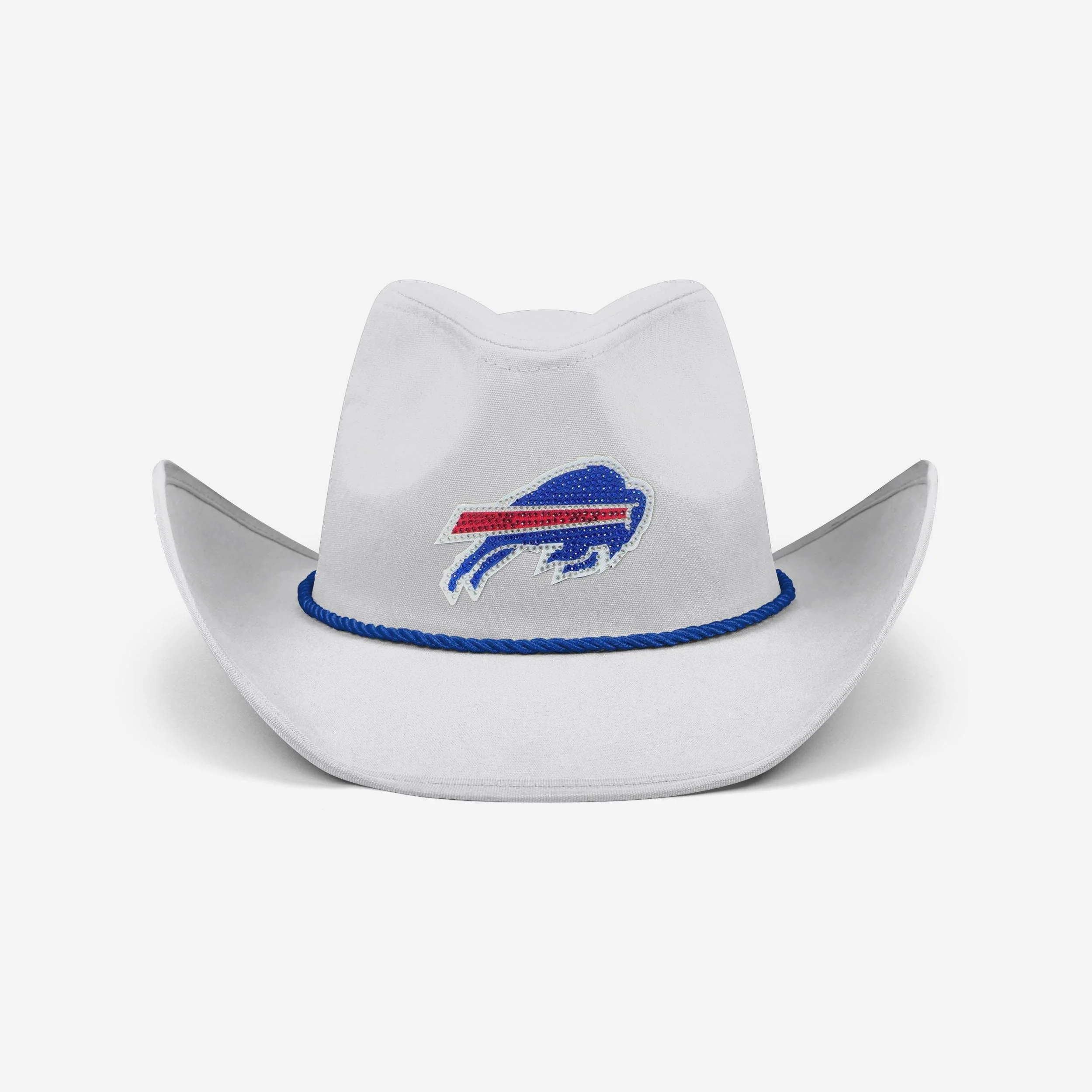 Buffalo Bills White Rhinestone Logo Cowboy Hat - Image 3