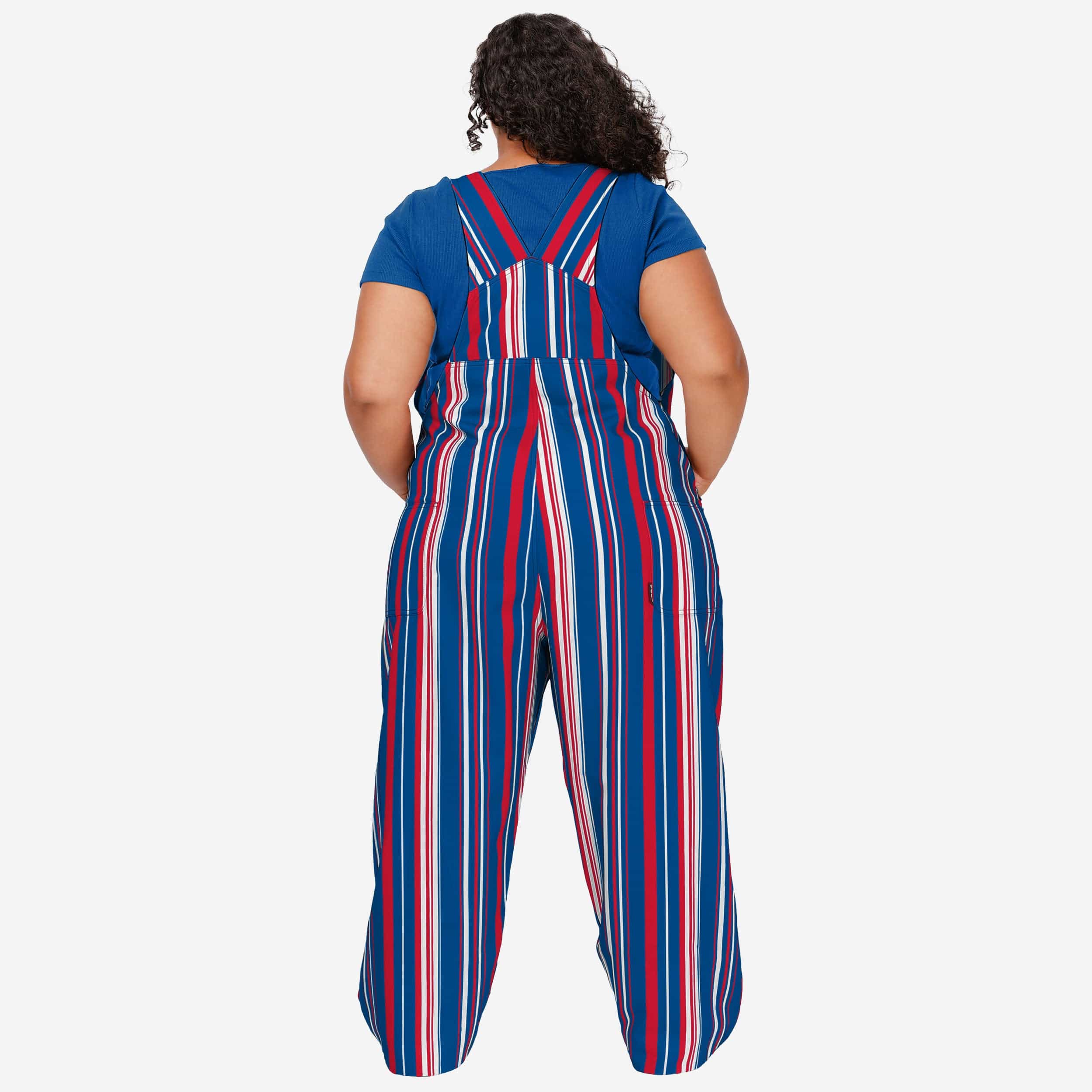 Buffalo Bills Womens Hyper Stripe Bib Overalls - Image 2