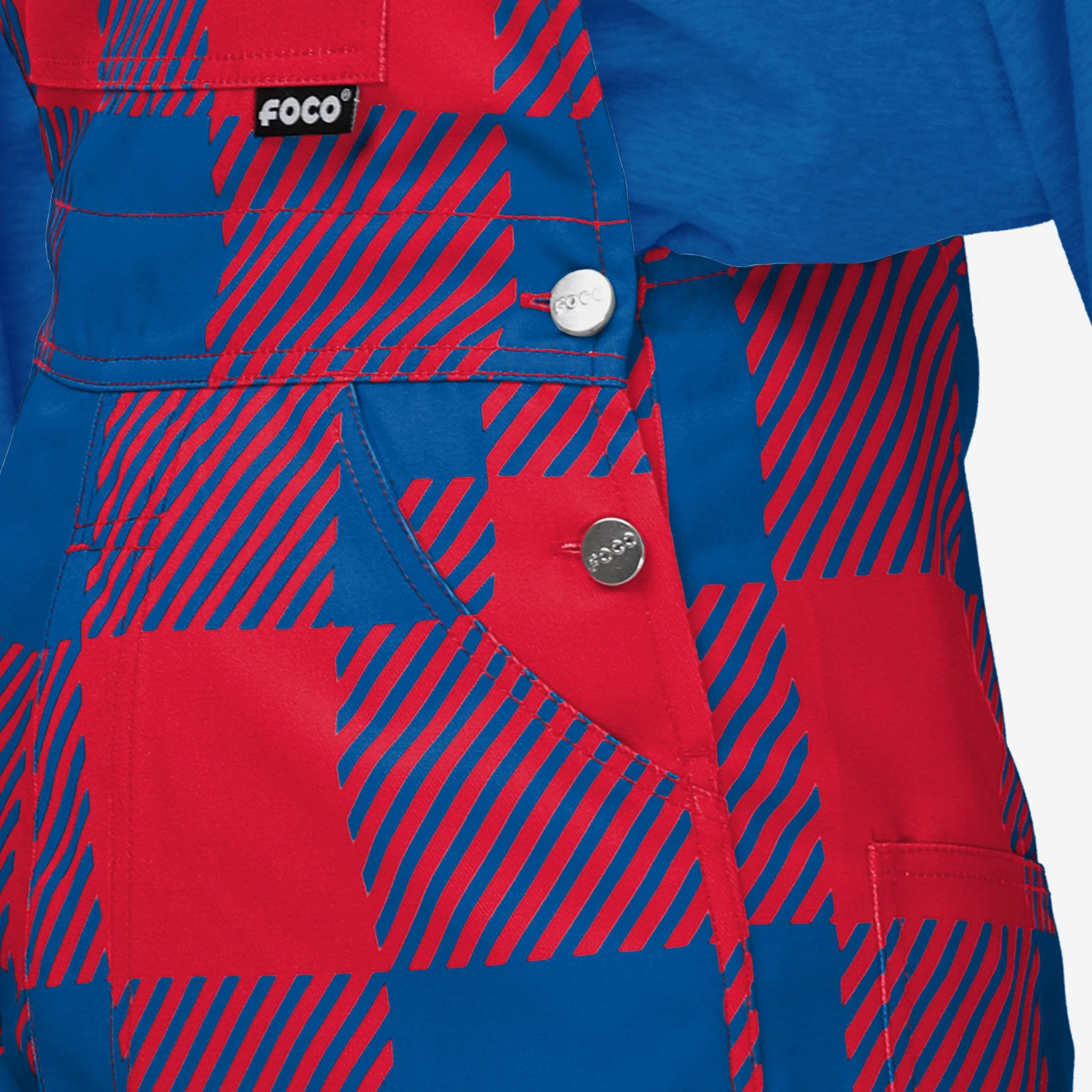Buffalo Bills Womens Plaid Bib Overalls - Image 5