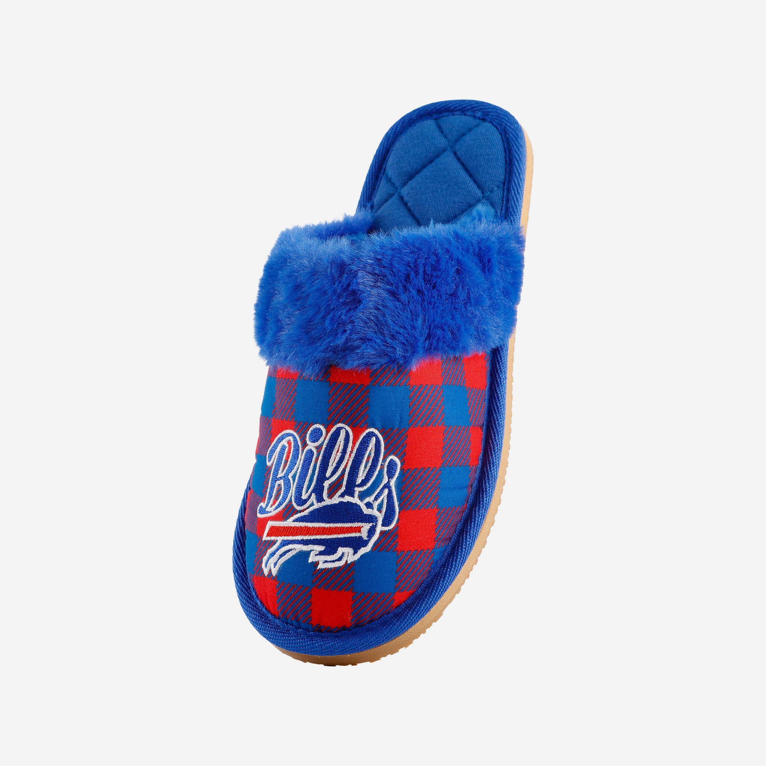 Buffalo Bills Womens Plaid Sherpa Mule Slipper - Image 3