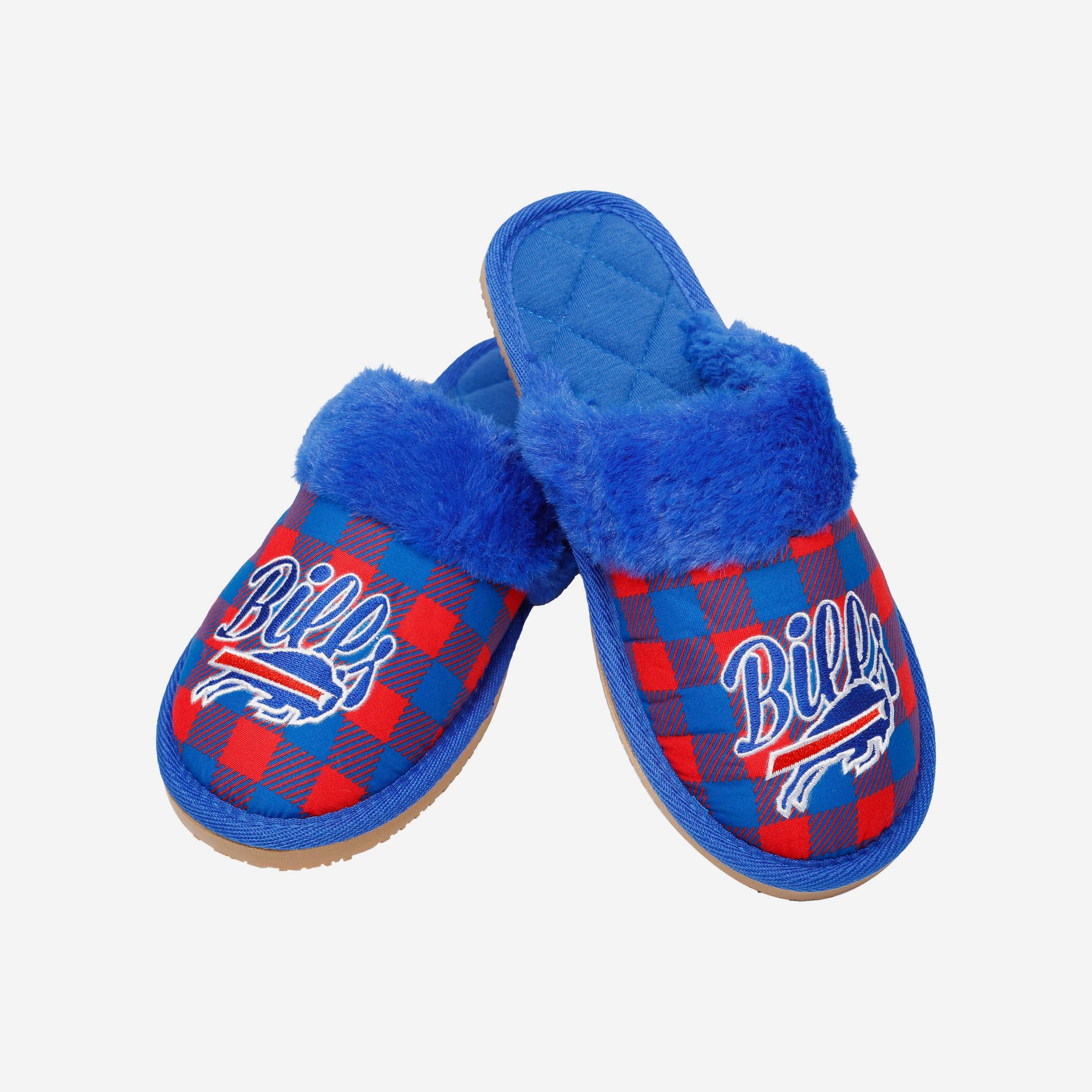 Buffalo Bills Womens Plaid Sherpa Mule Slipper - Image 4