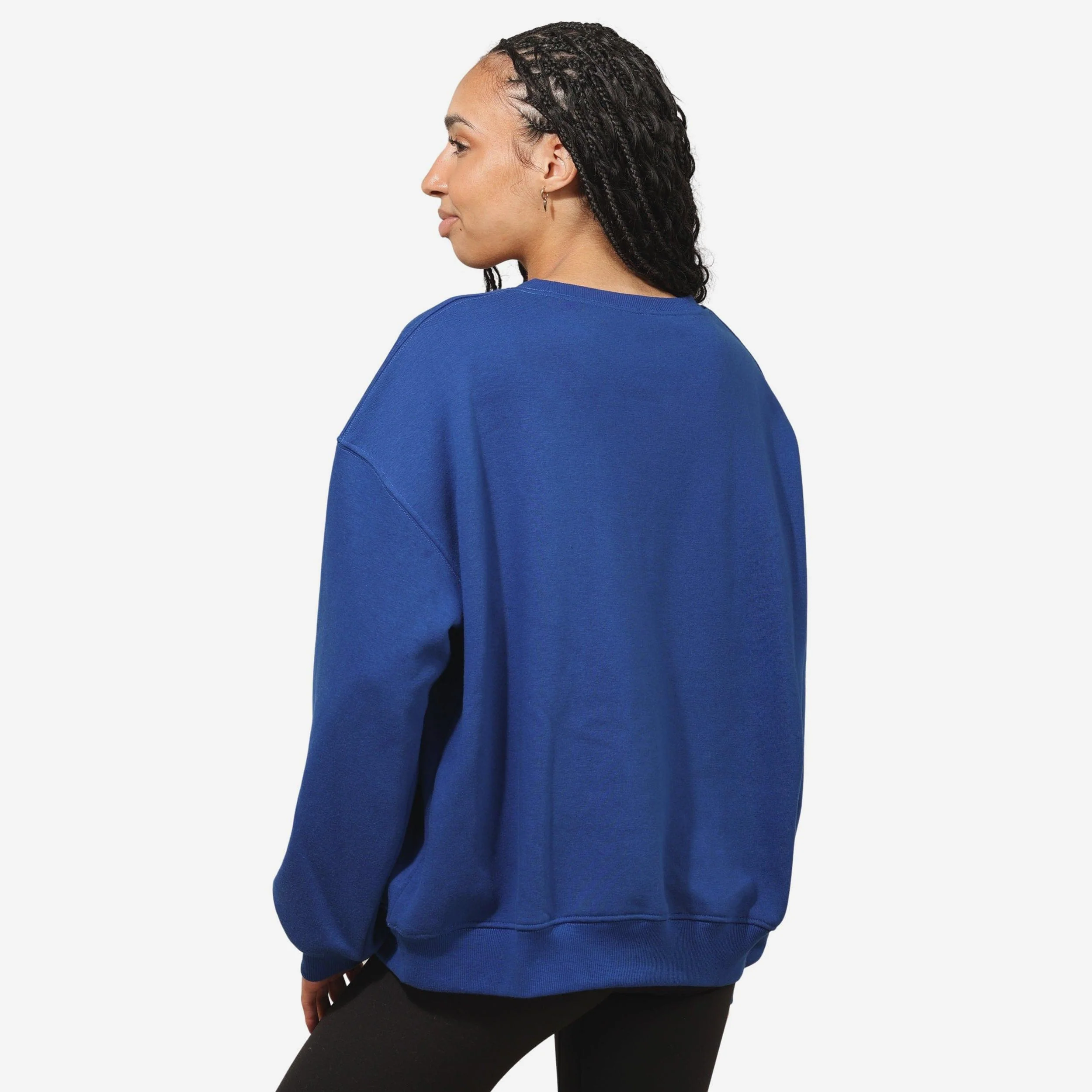 Buffalo Bills Womens Rhinestone Logo Oversized Crew Neck Sweatshirt - Image 3