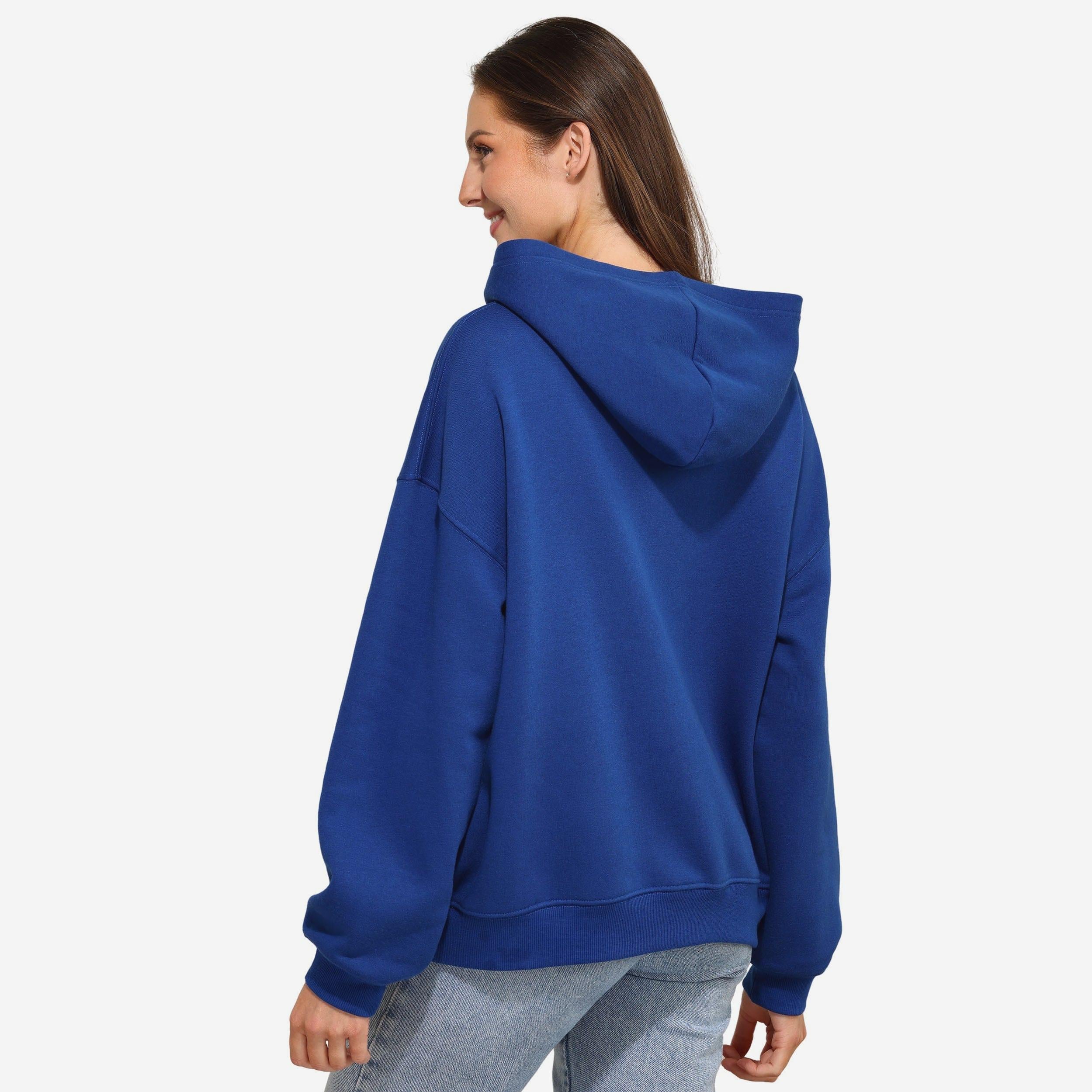 Buffalo Bills Womens Rhinestone Logo Oversized Hoodie - Image 3