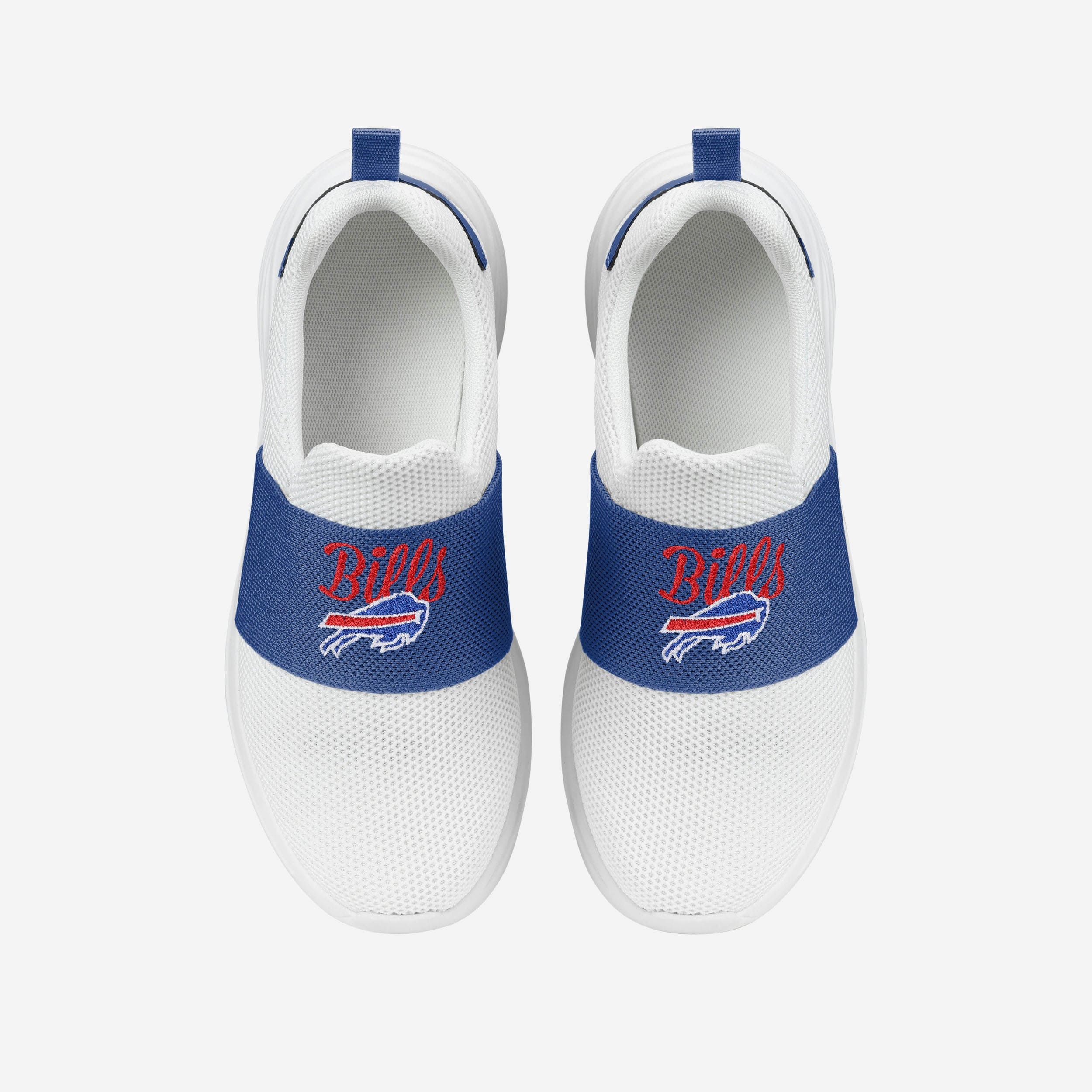 Buffalo Bills Womens Script Wordmark White Slip On Sneakers - Image 4