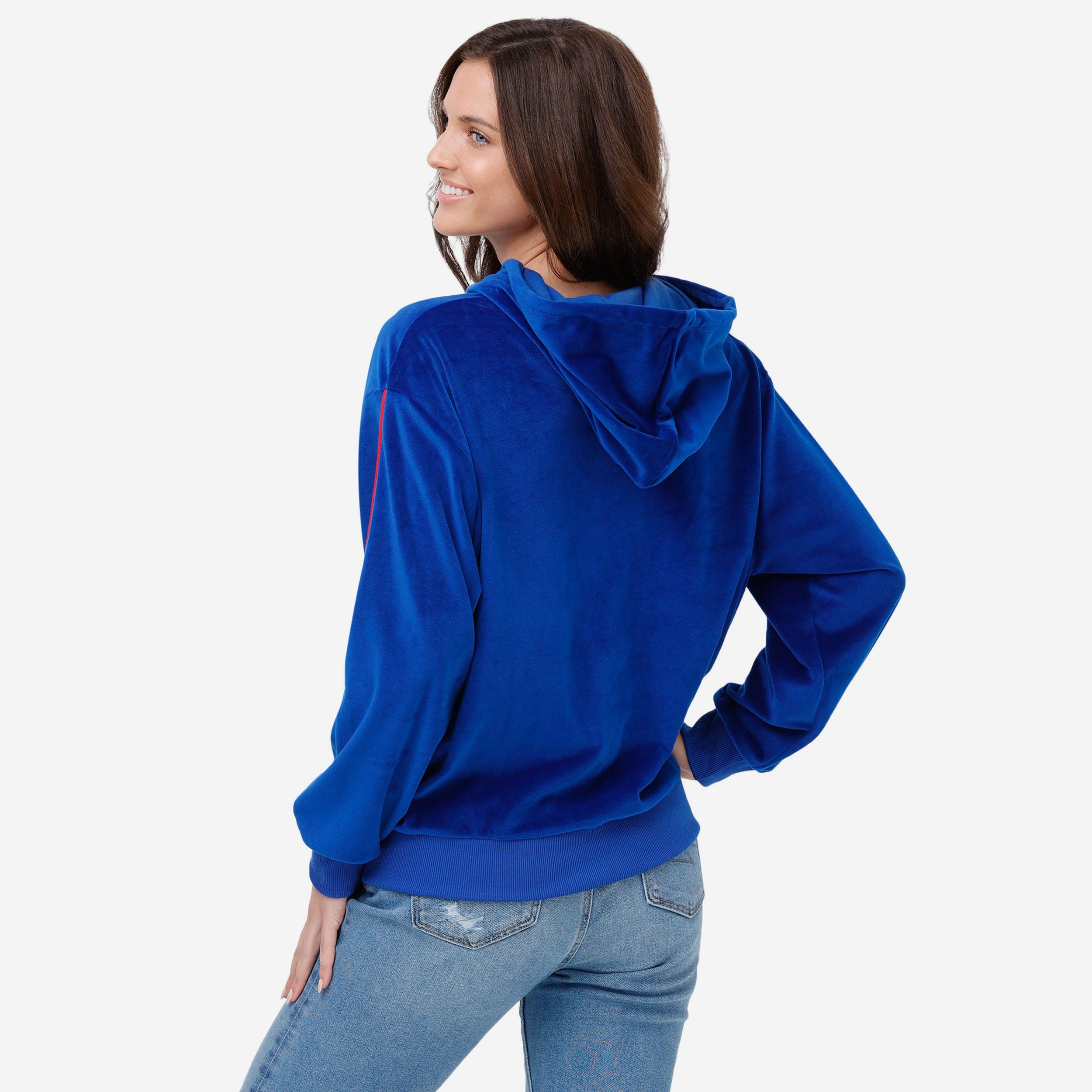 Buffalo Bills Womens Velour Hooded Sweatshirt - Image 2
