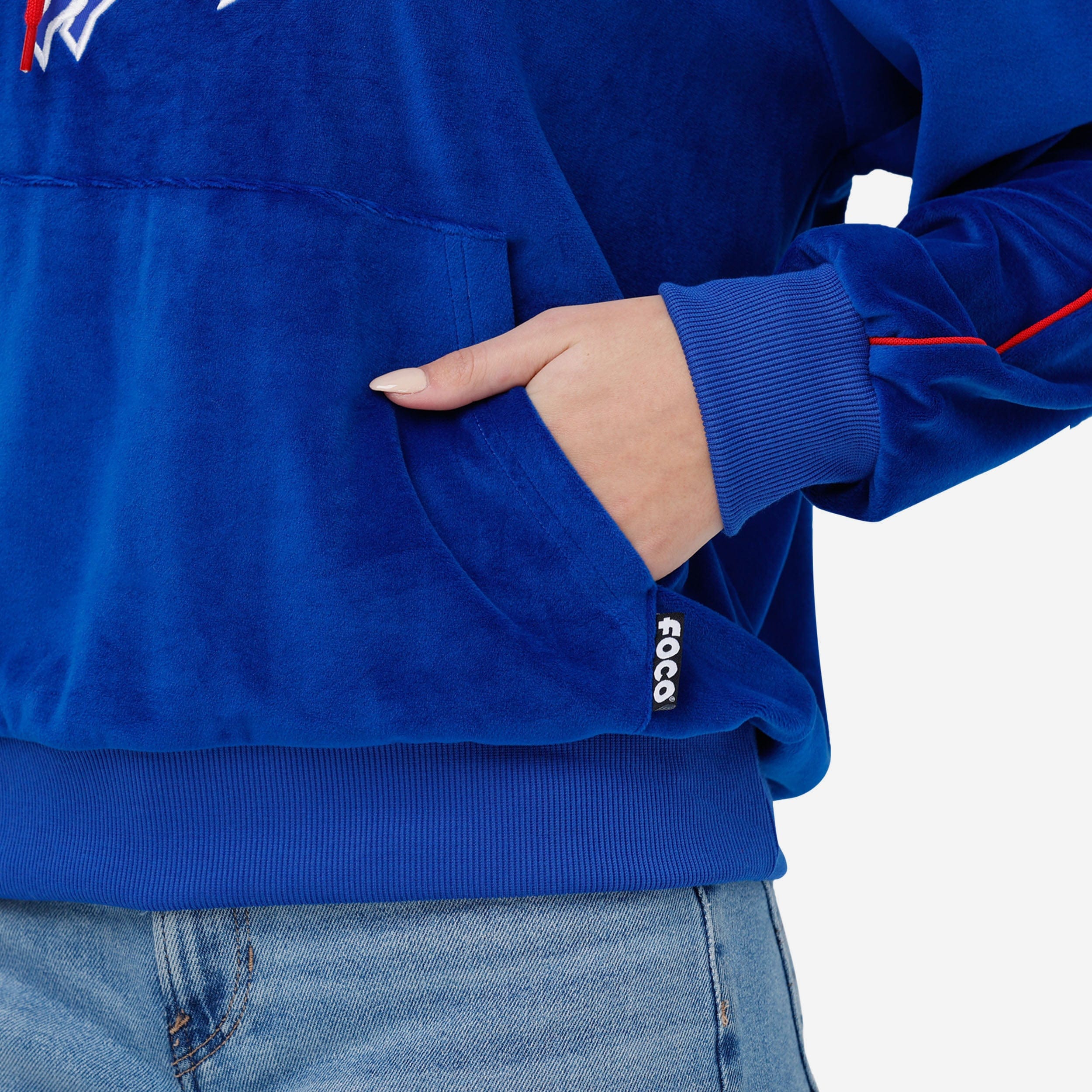 Buffalo Bills Womens Velour Hooded Sweatshirt - Image 3