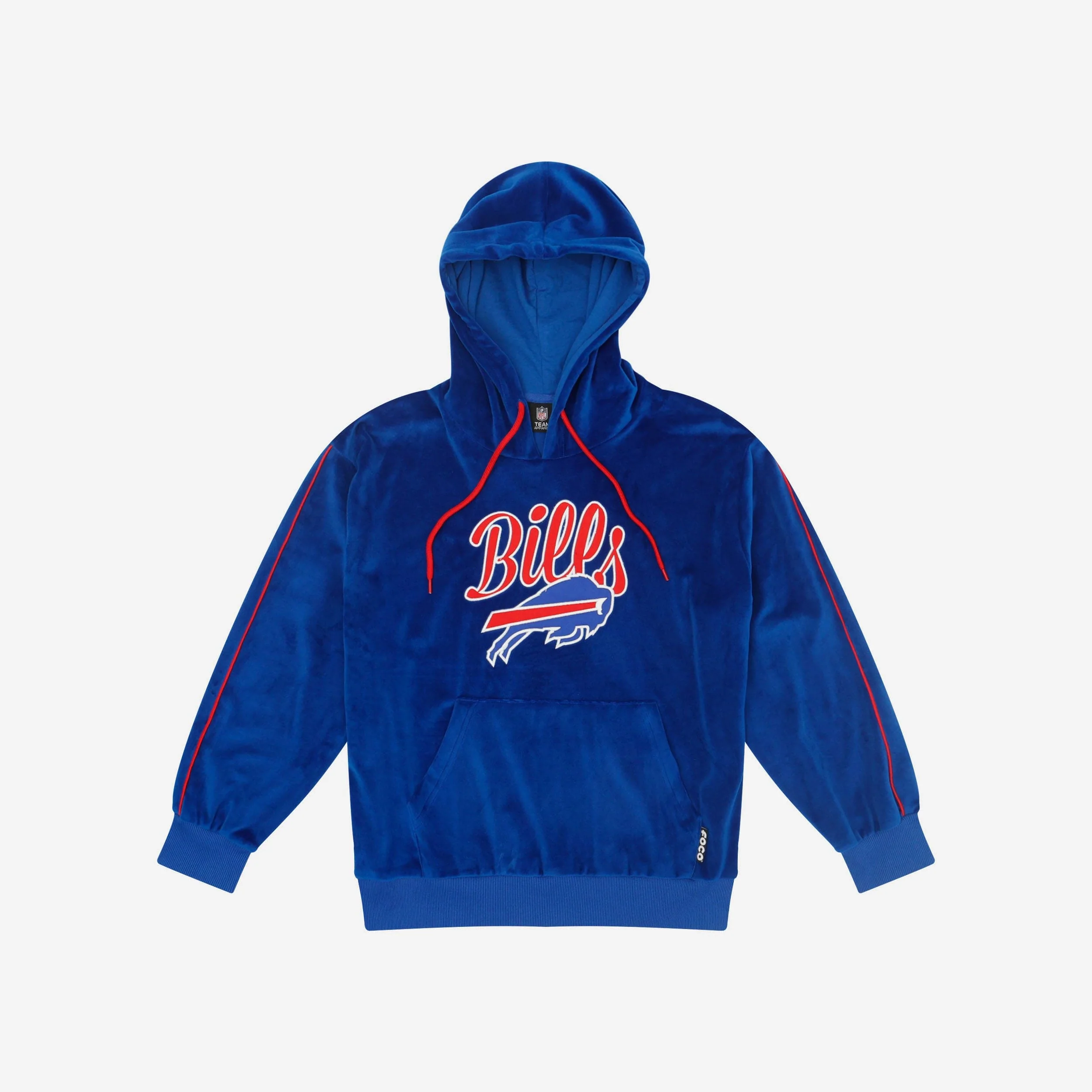 Buffalo Bills Womens Velour Hooded Sweatshirt - Image 5