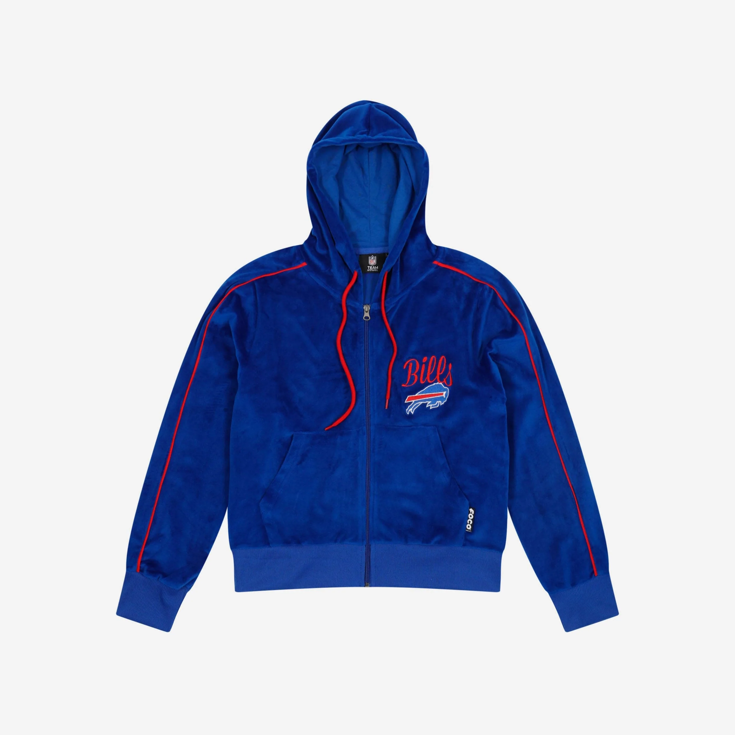 Buffalo Bills Womens Velour Zip Up Top - Image 4