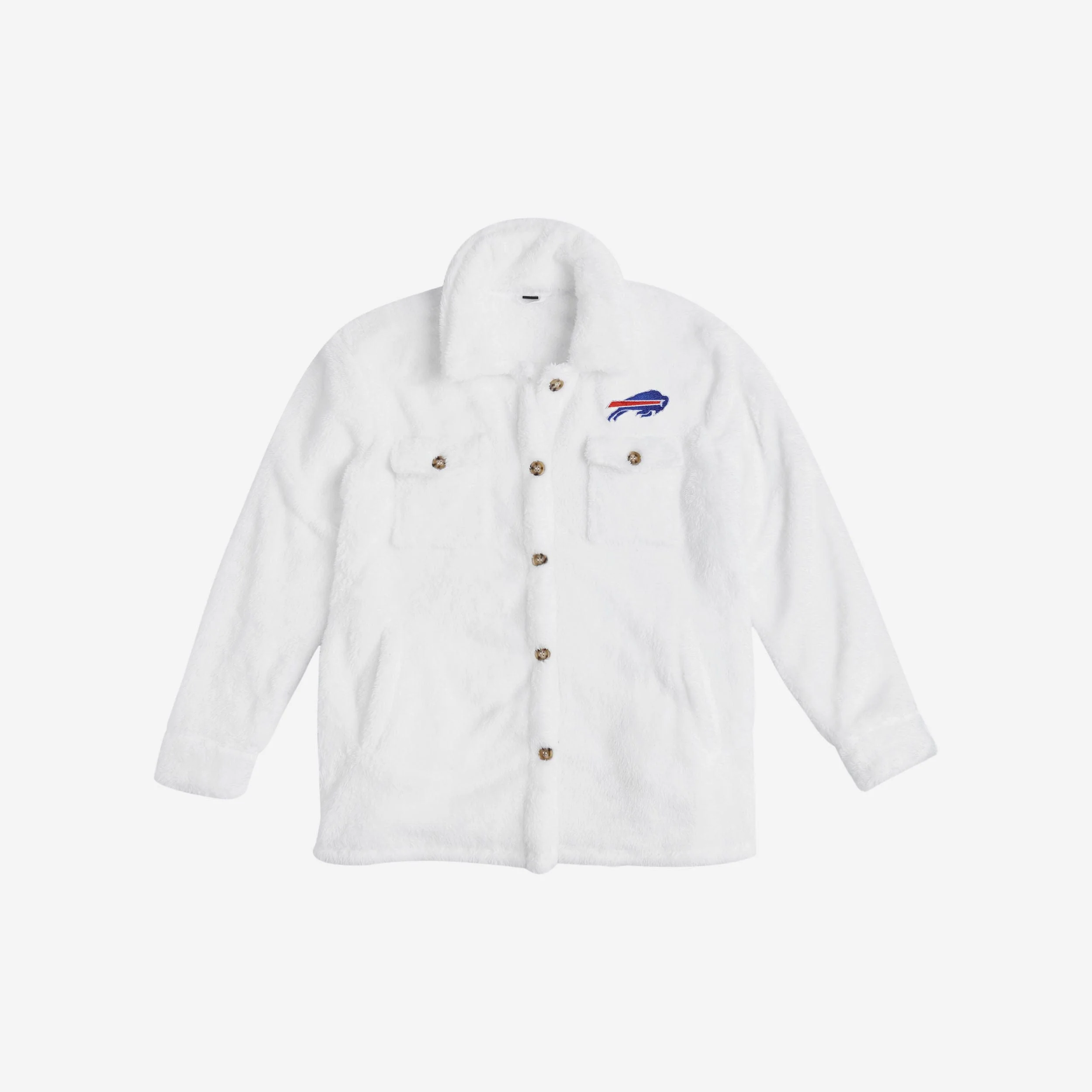 Buffalo Bills Womens White Sherpa Jacket - Image 5