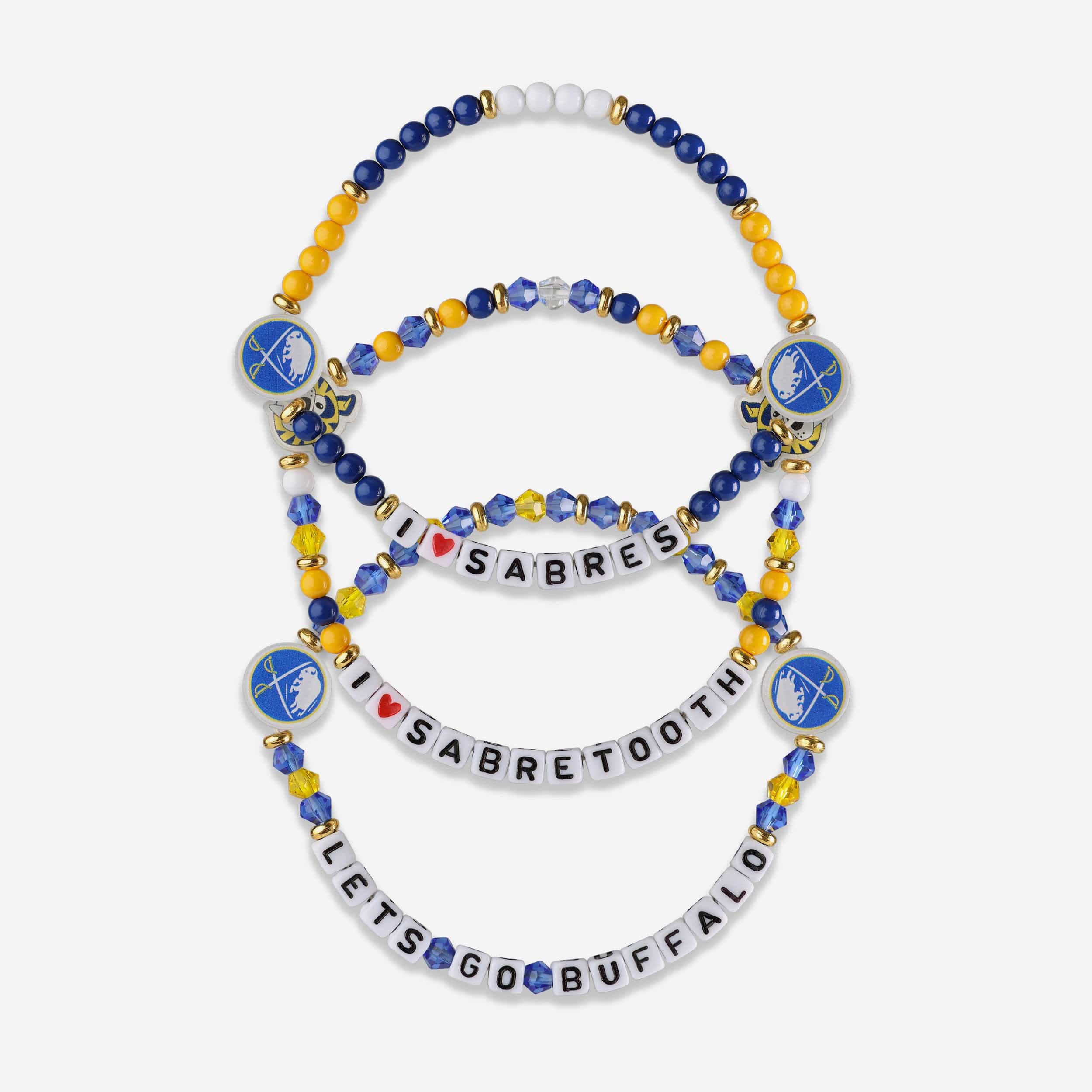 Buffalo Sabres 3 Pack Friendship Bracelet